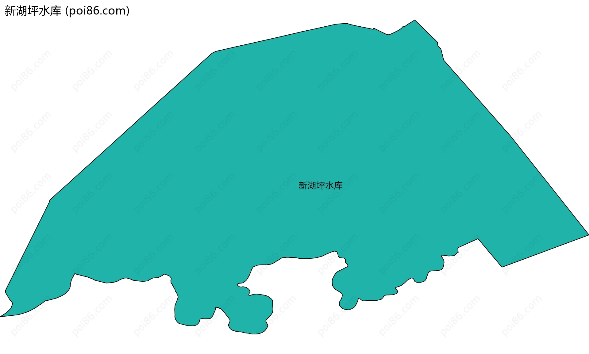新湖坪水库边界地图