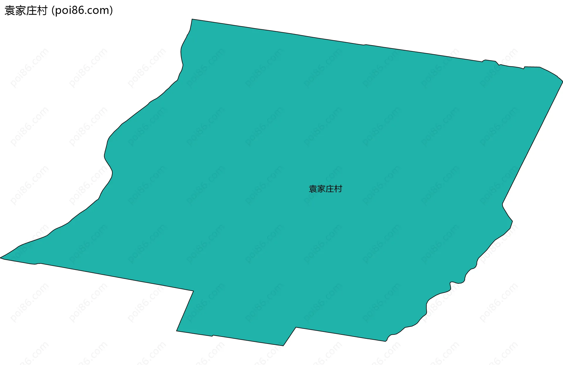 袁家庄村边界地图