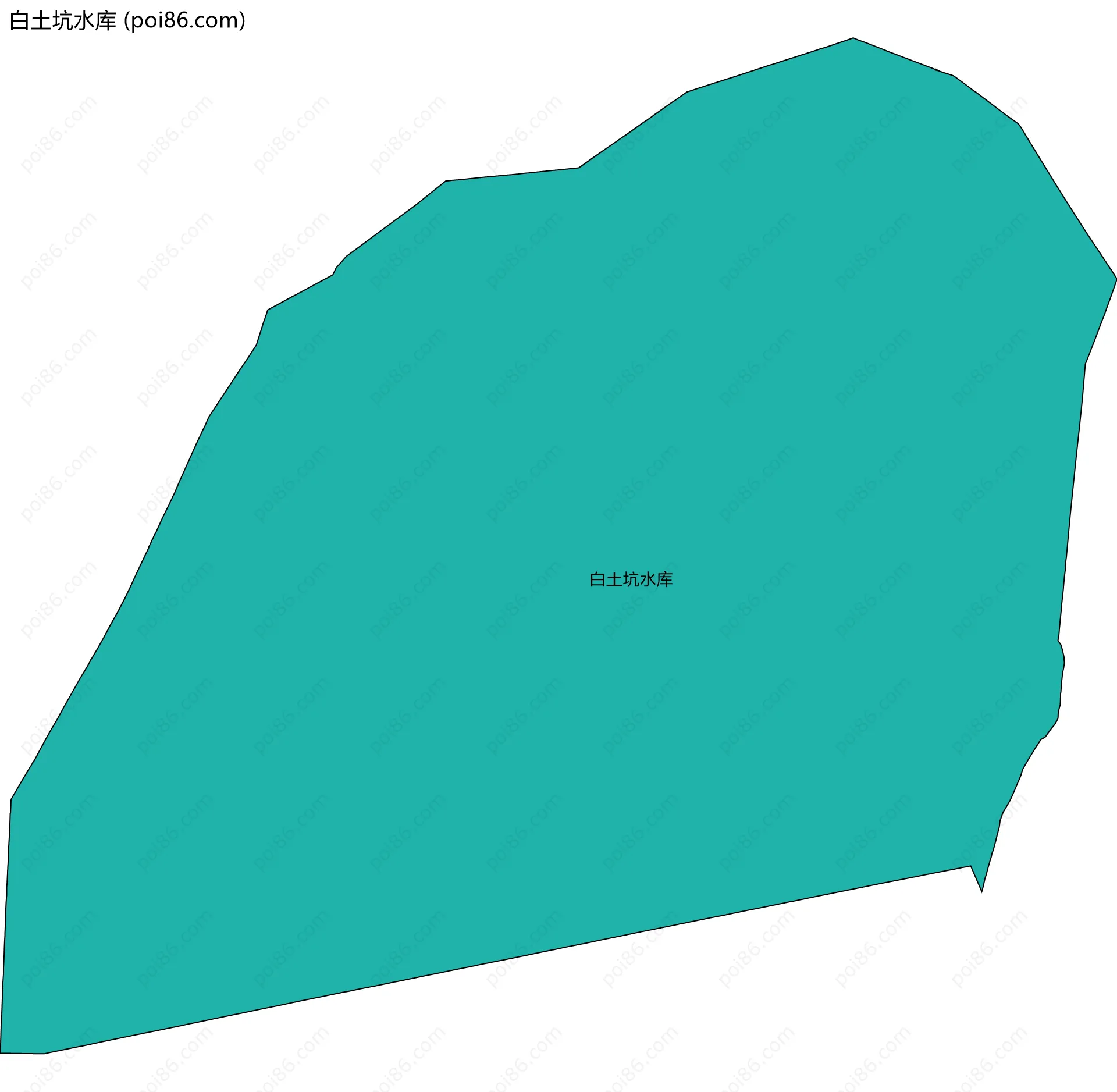 白土坑水库边界地图