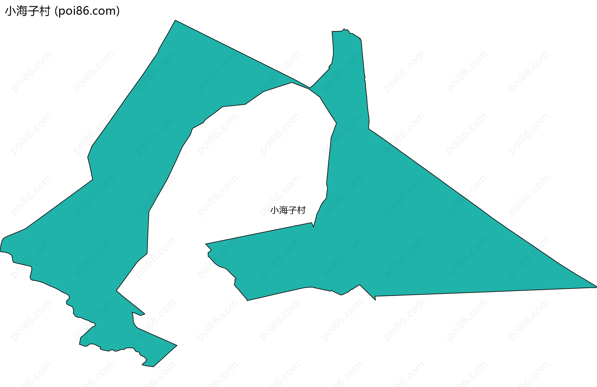 小海子村边界地图