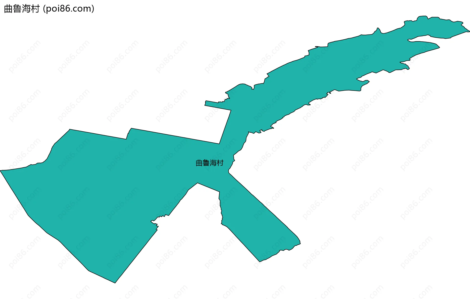 曲鲁海村边界地图