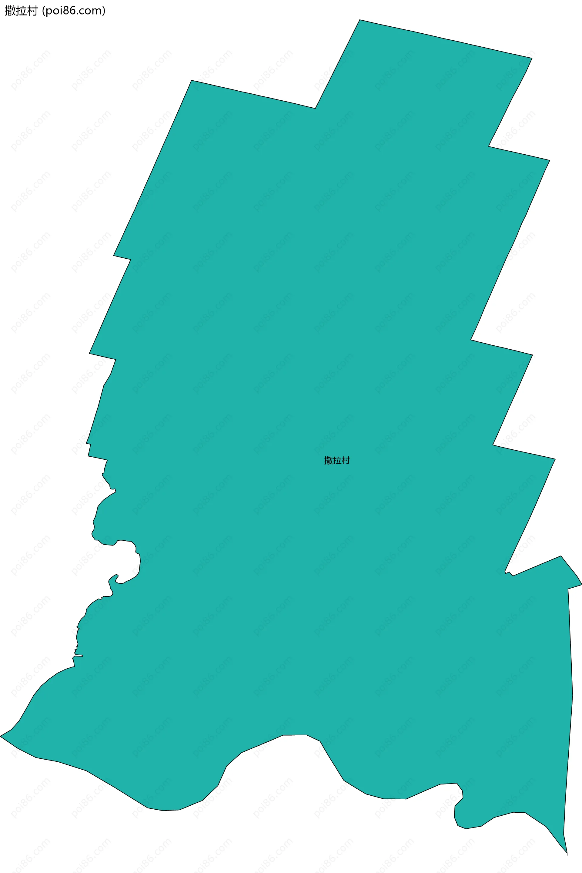 撒拉村边界地图