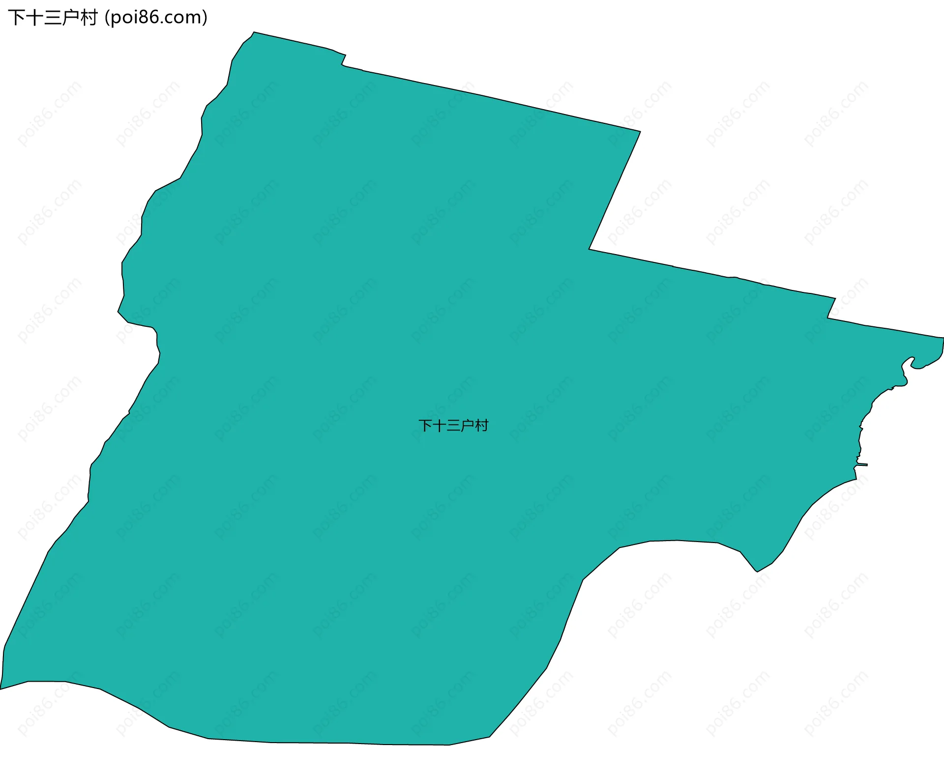 下十三户村边界地图