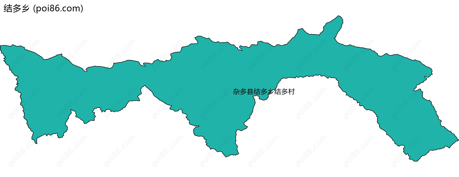结多乡边界地图(五级行政区划)