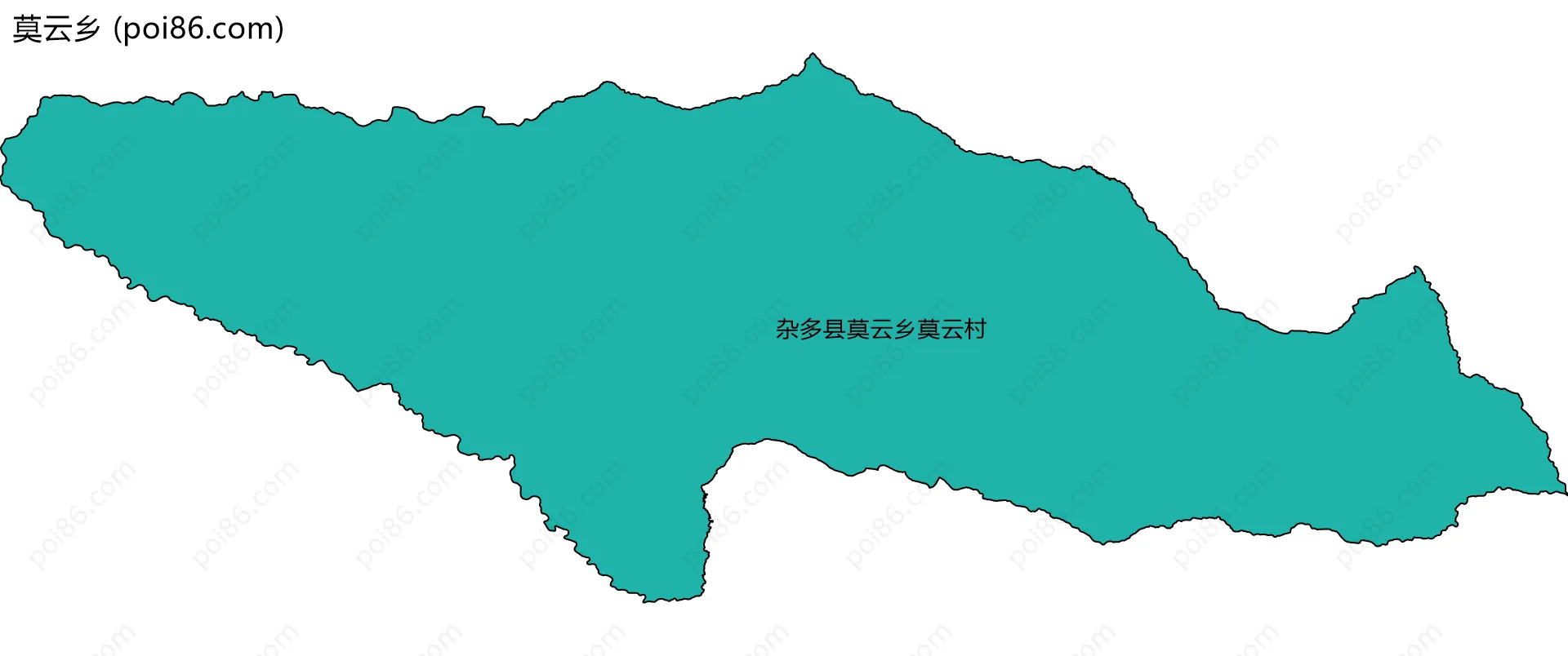 莫云乡边界地图(五级行政区划)