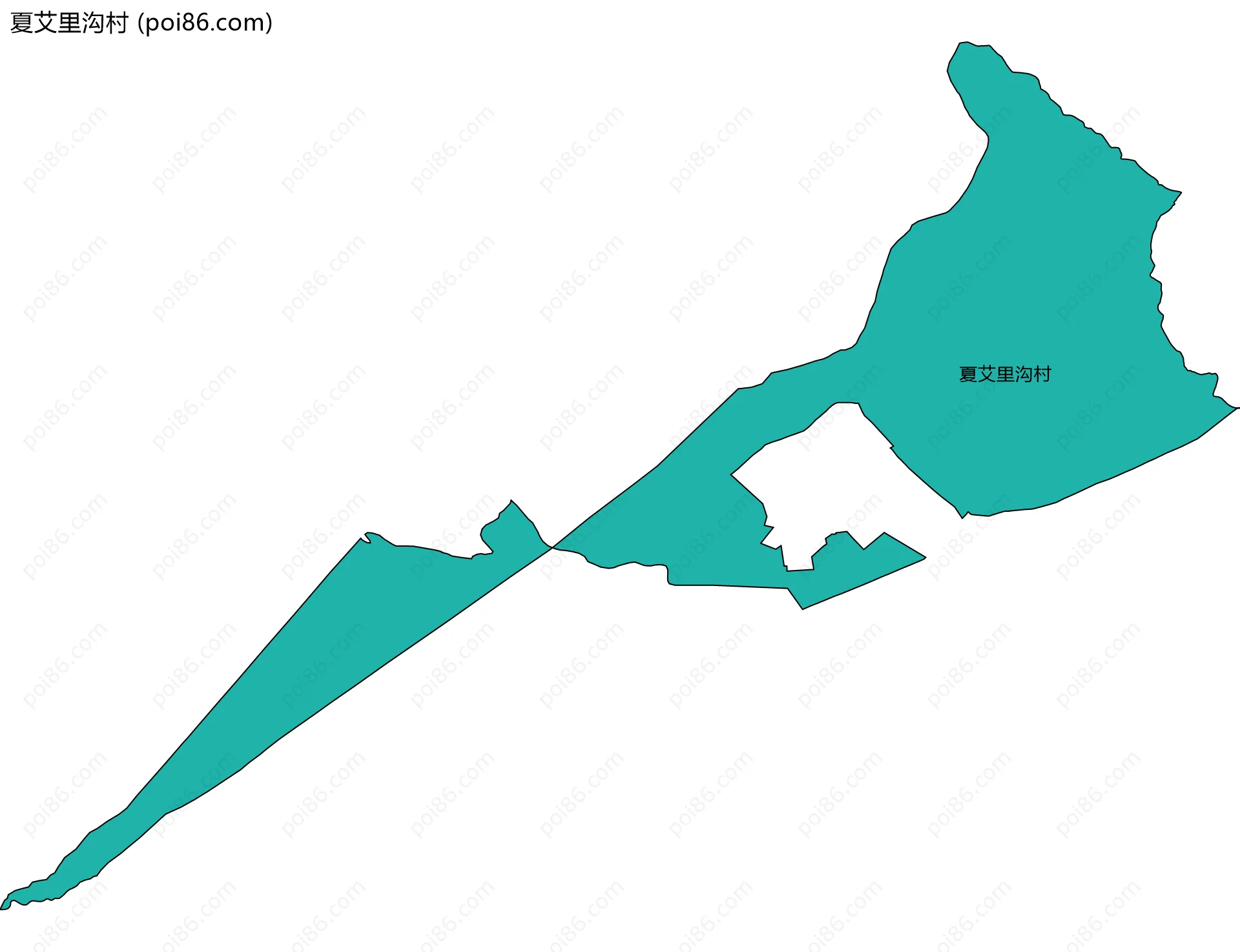 夏艾里沟村边界地图