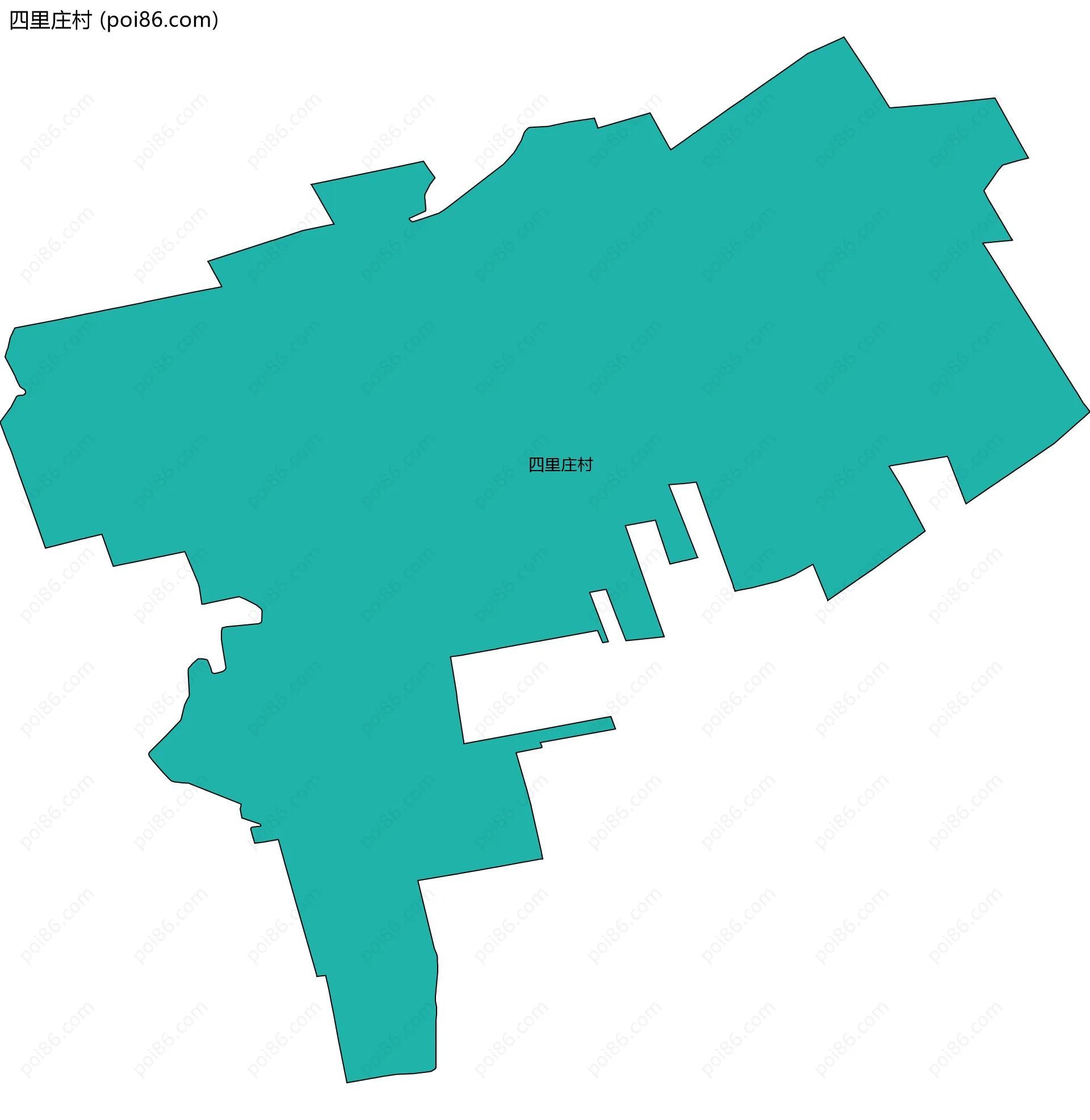 四里庄村边界地图