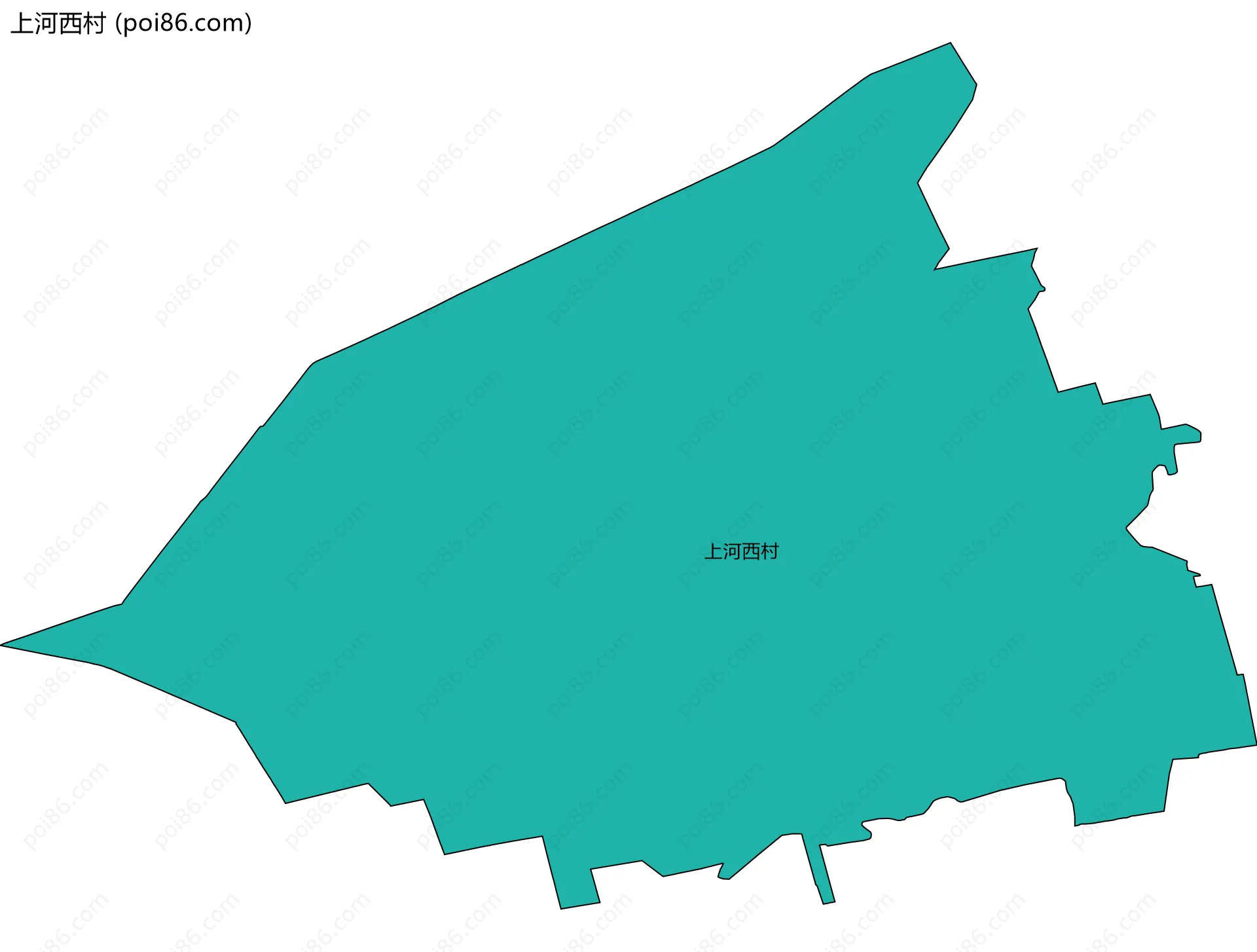 上河西村边界地图