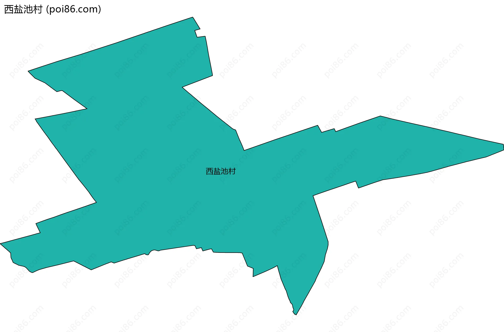 西盐池村边界地图