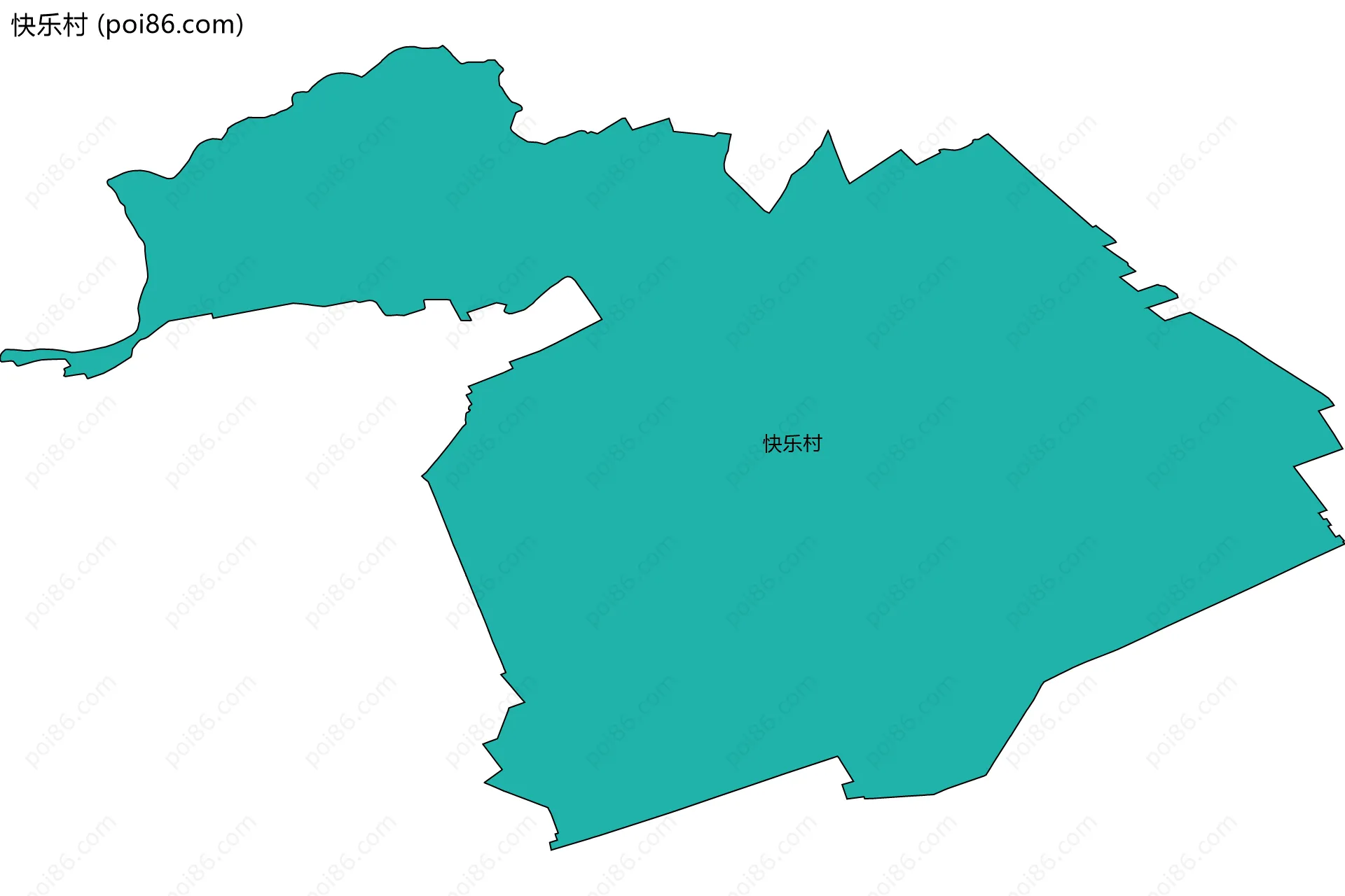 快乐村边界地图