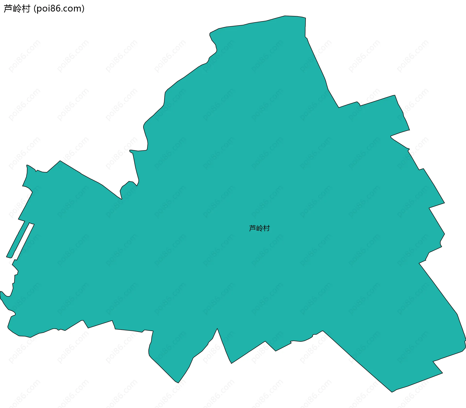 芦岭村边界地图