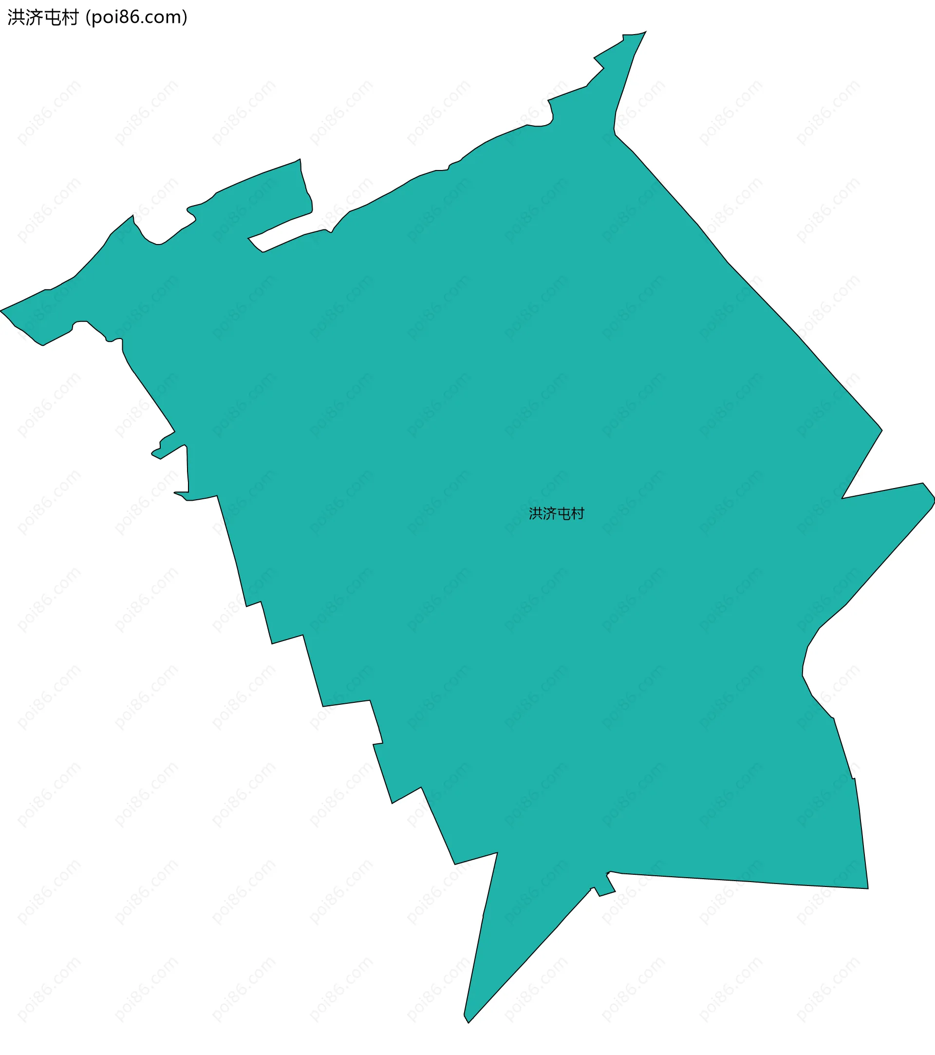 洪济屯村边界地图