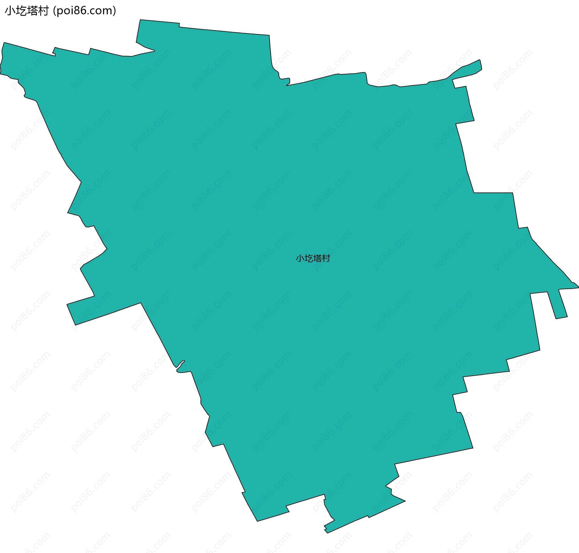 小圪塔村边界地图