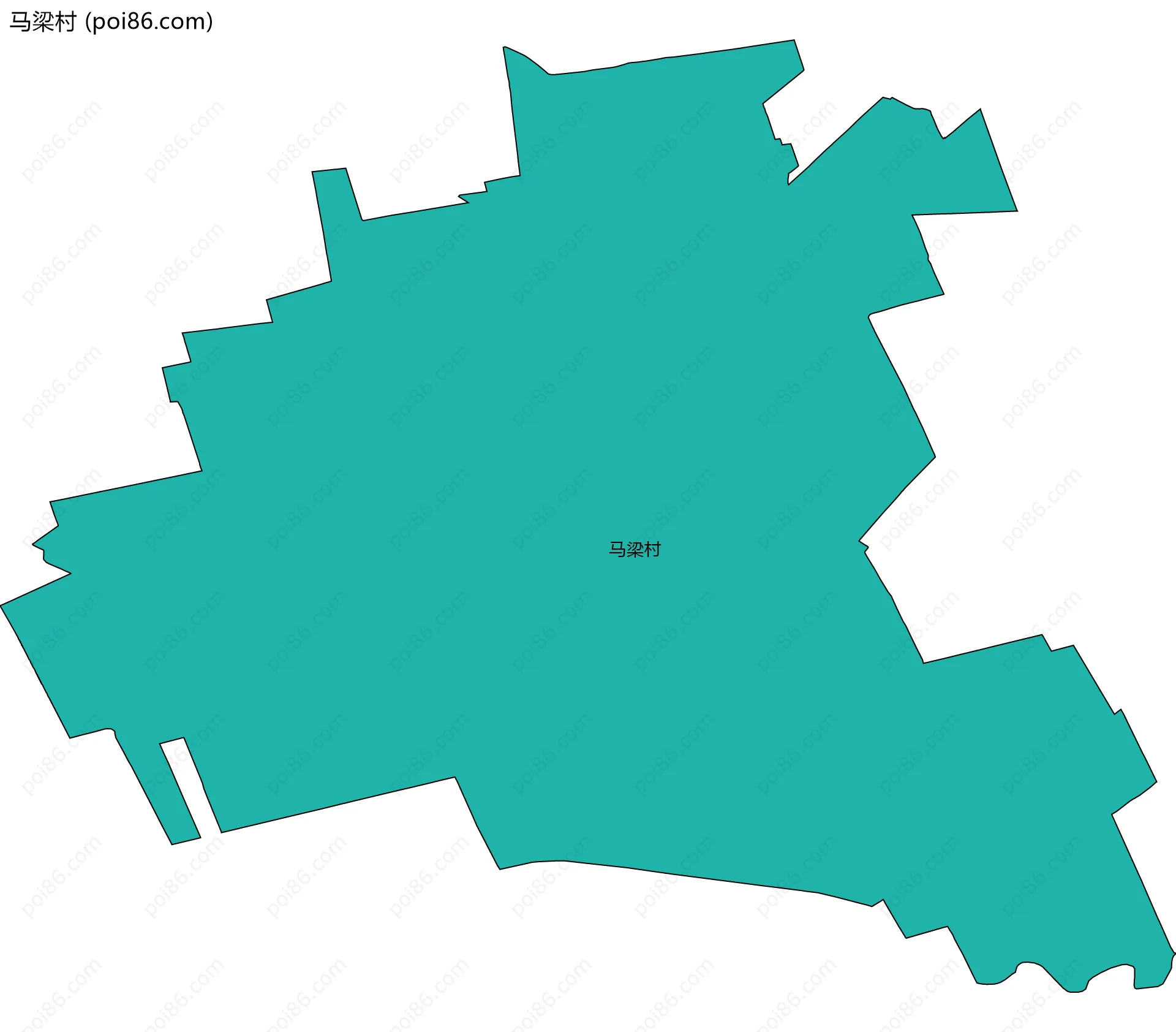 马梁村边界地图