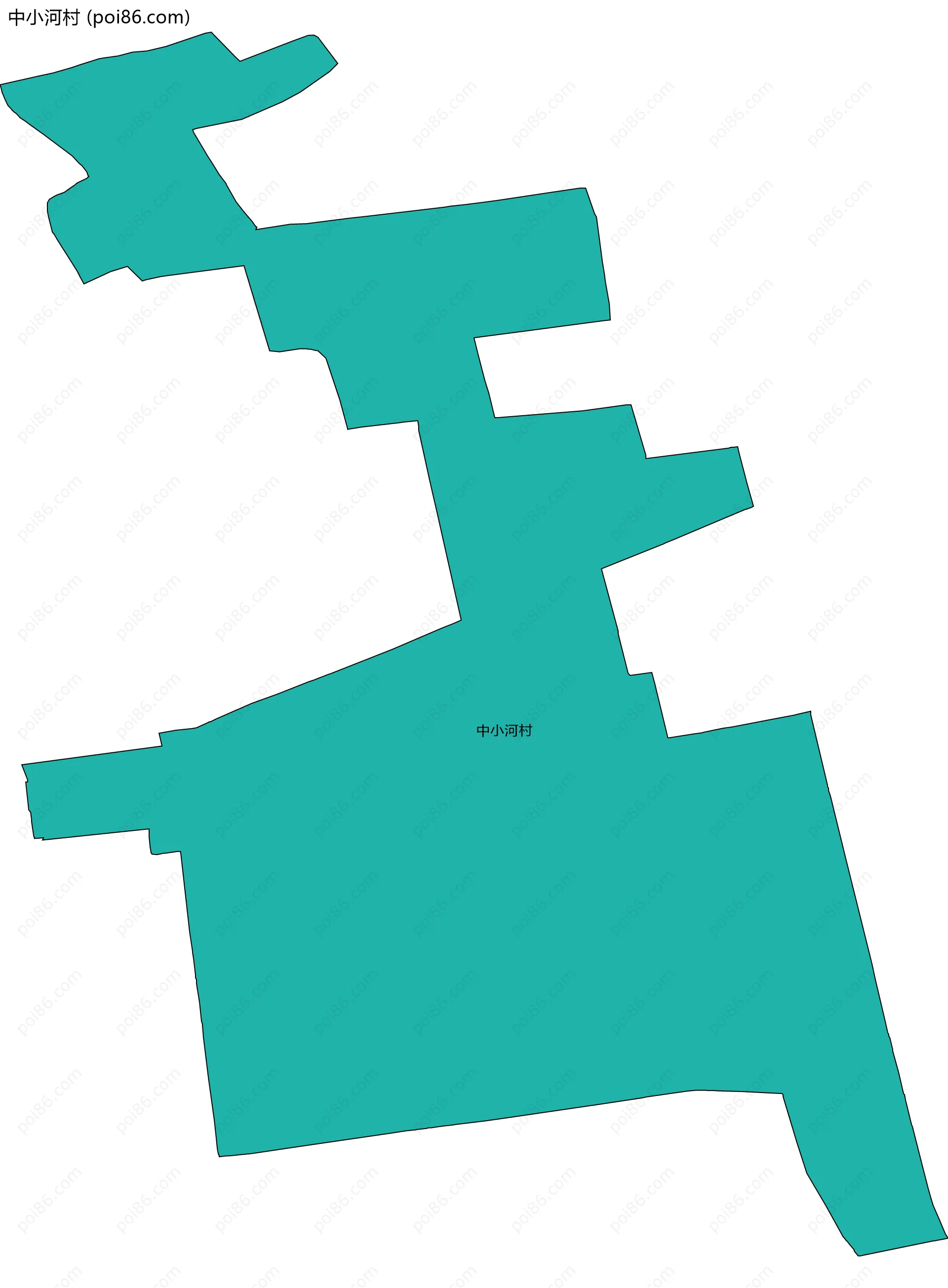 中小河村边界地图