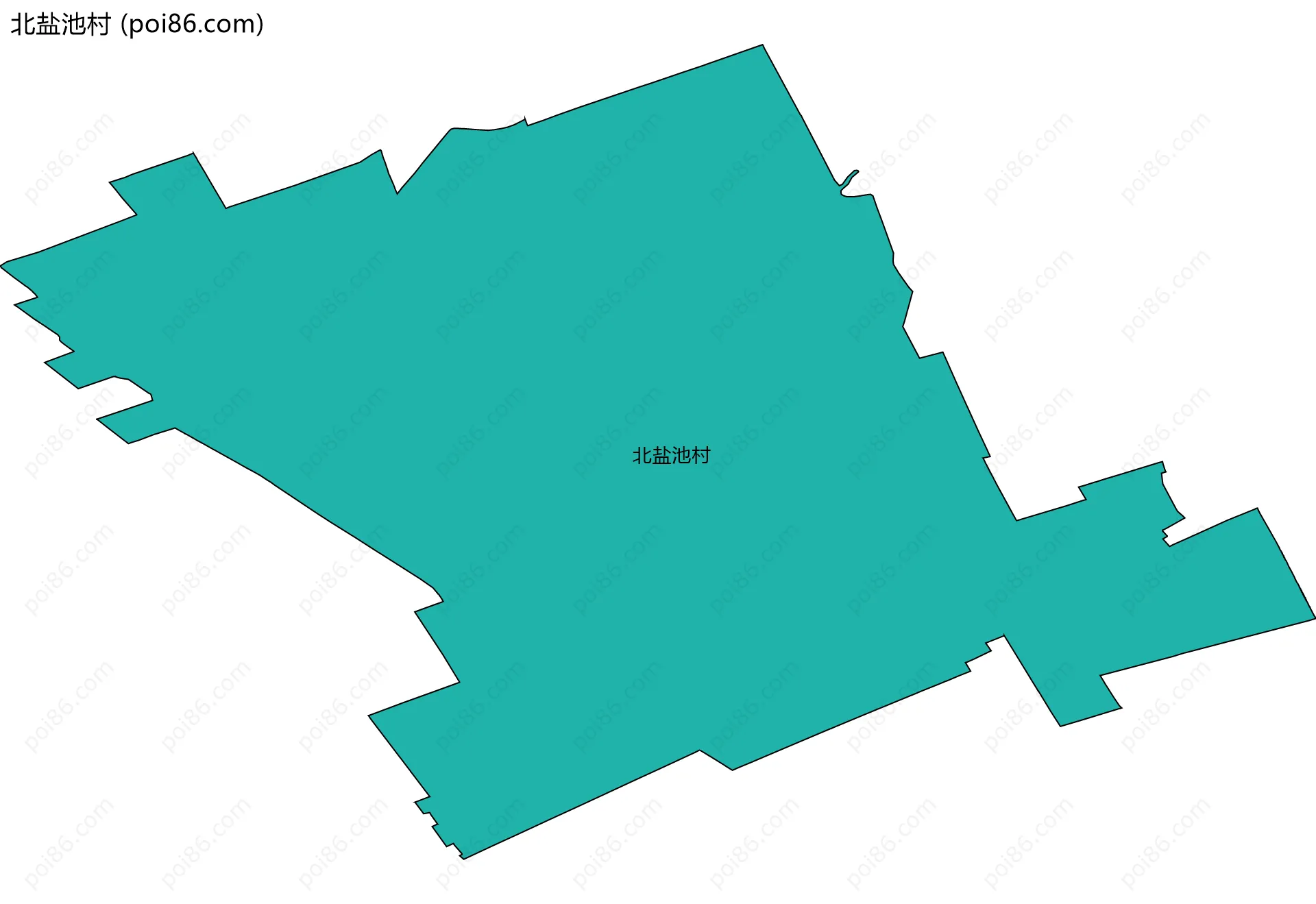 北盐池村边界地图