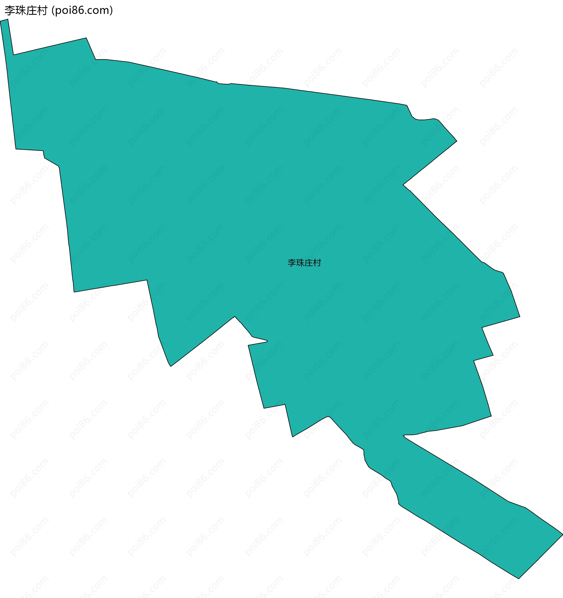 李珠庄村边界地图