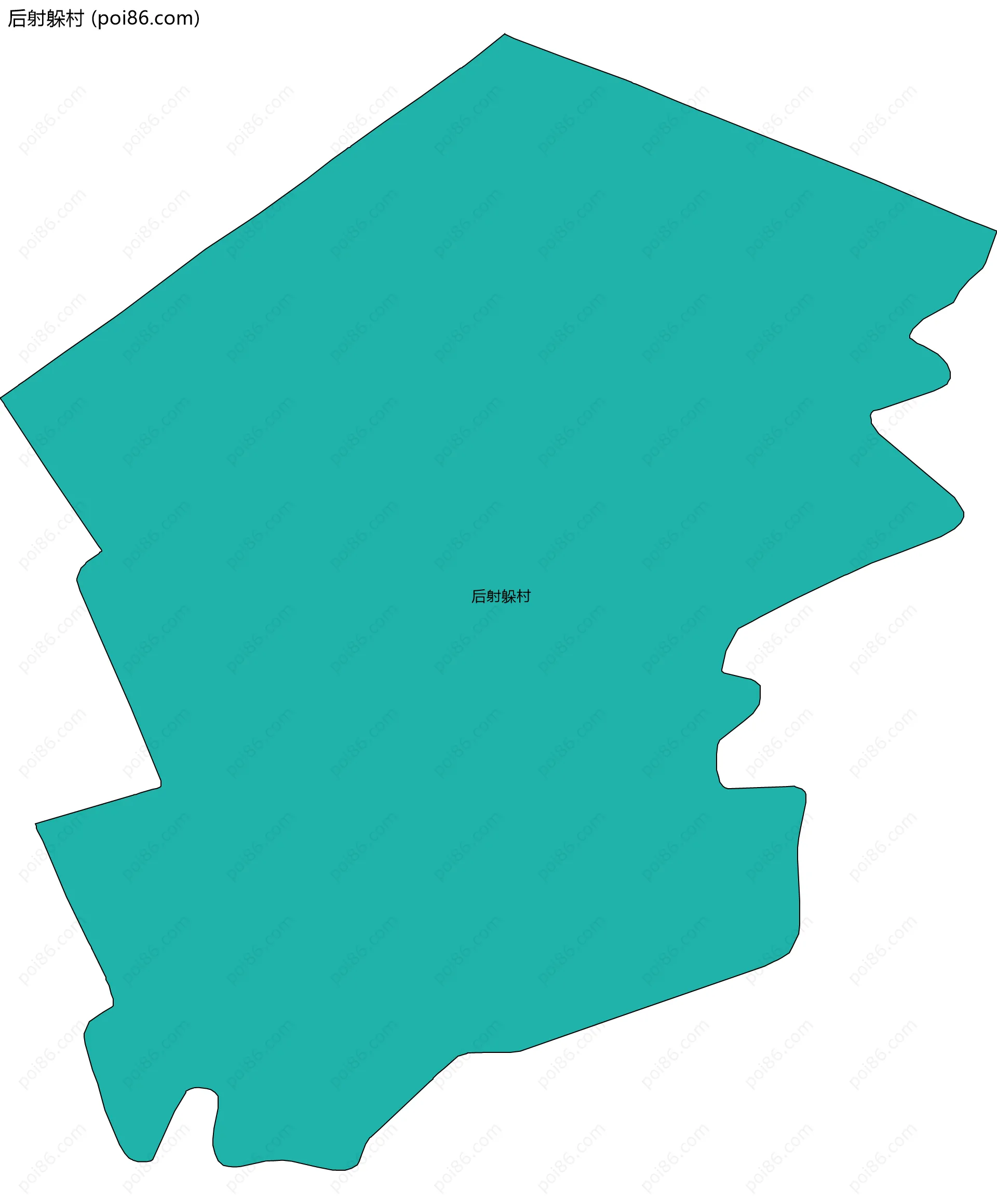 后射躲村边界地图