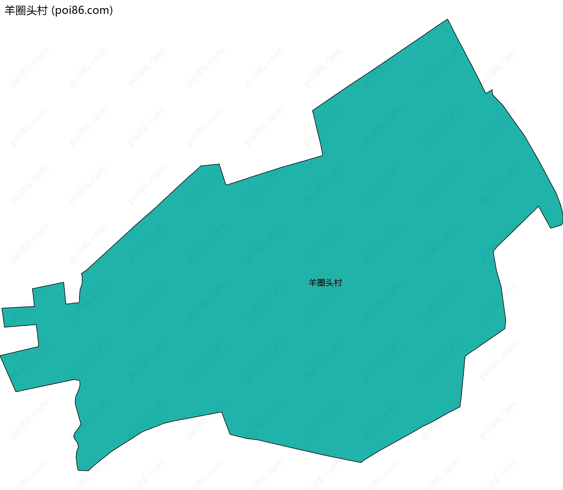羊圈头村边界地图