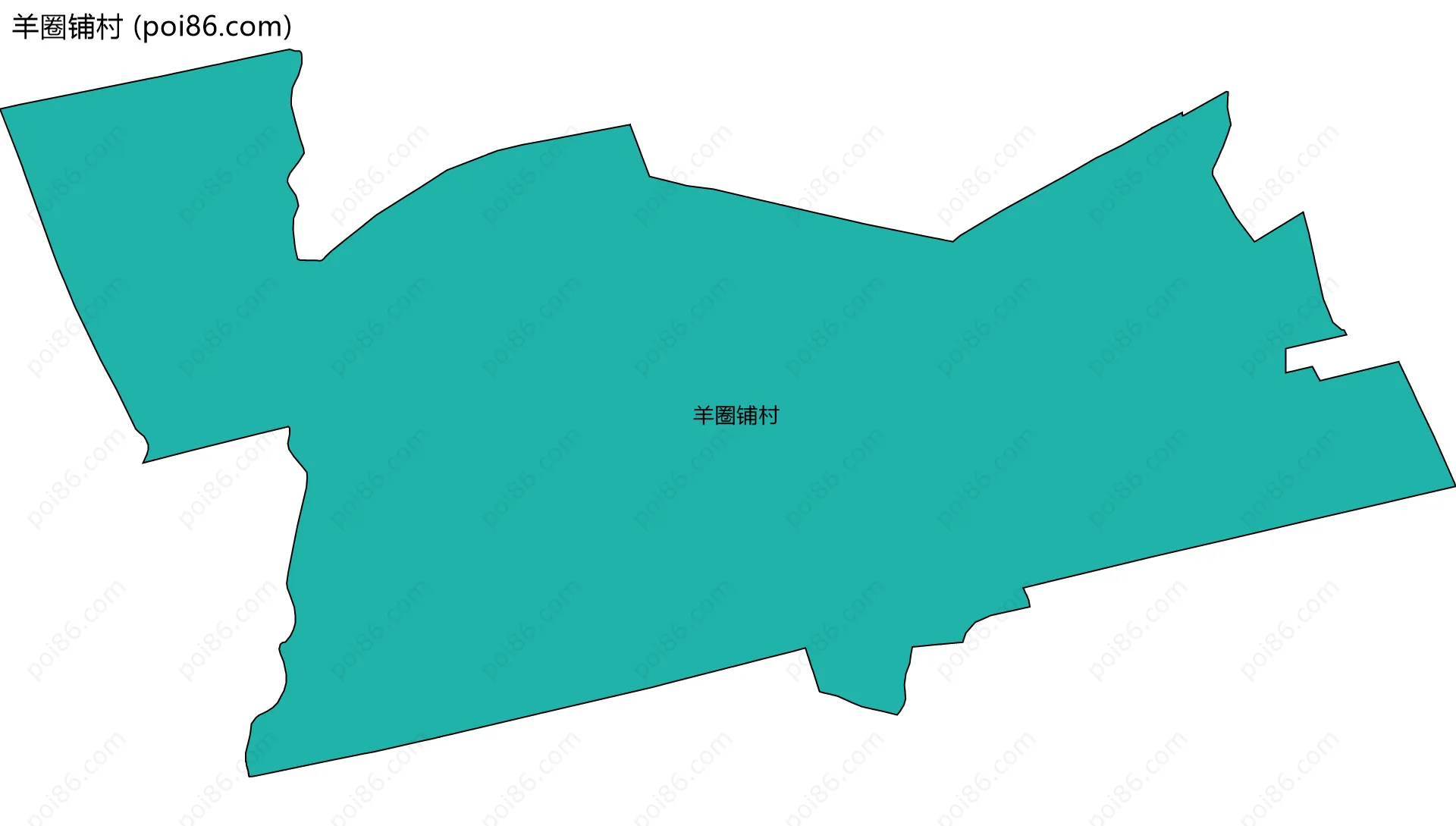 羊圈铺村边界地图