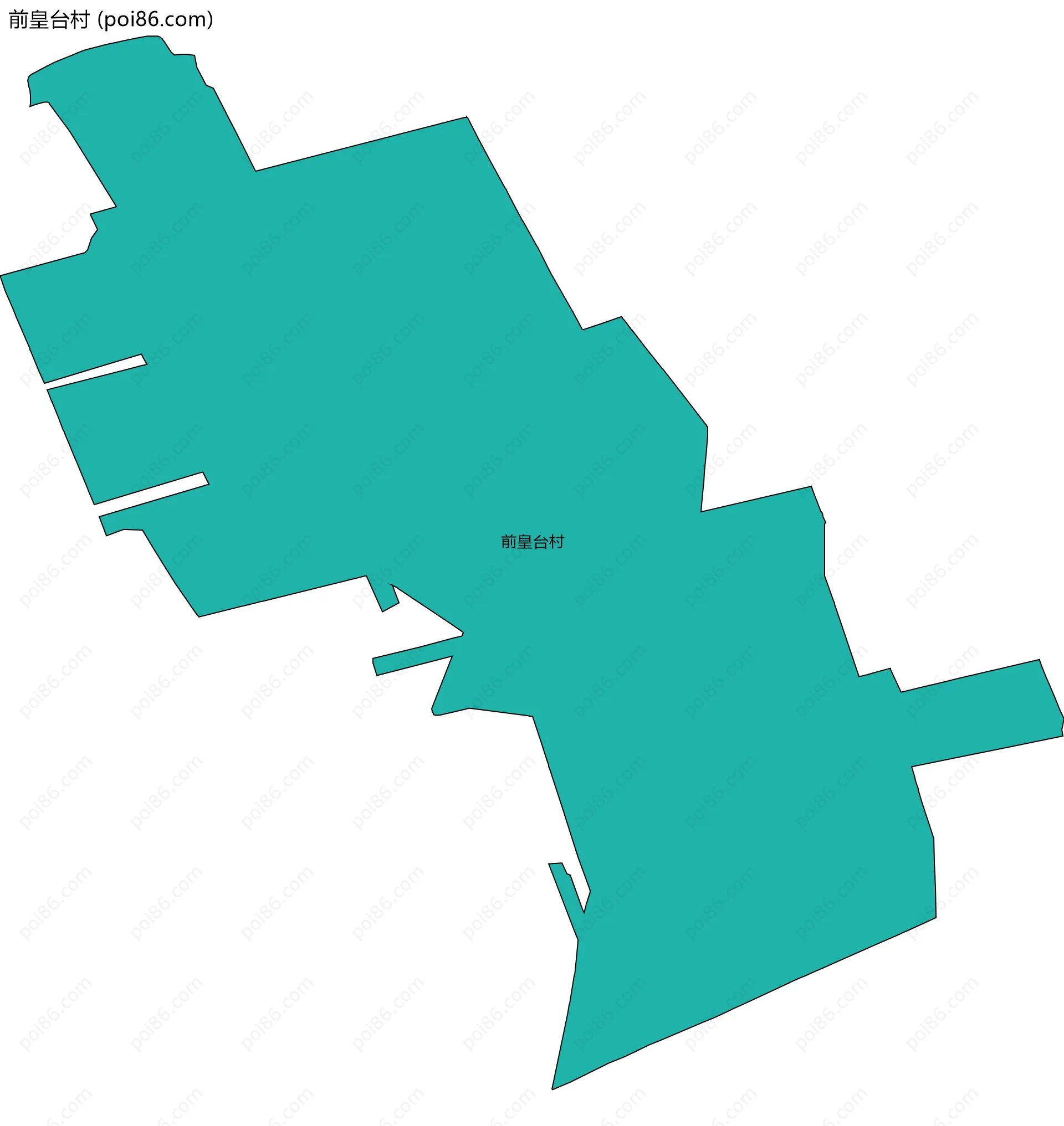 前皇台村边界地图