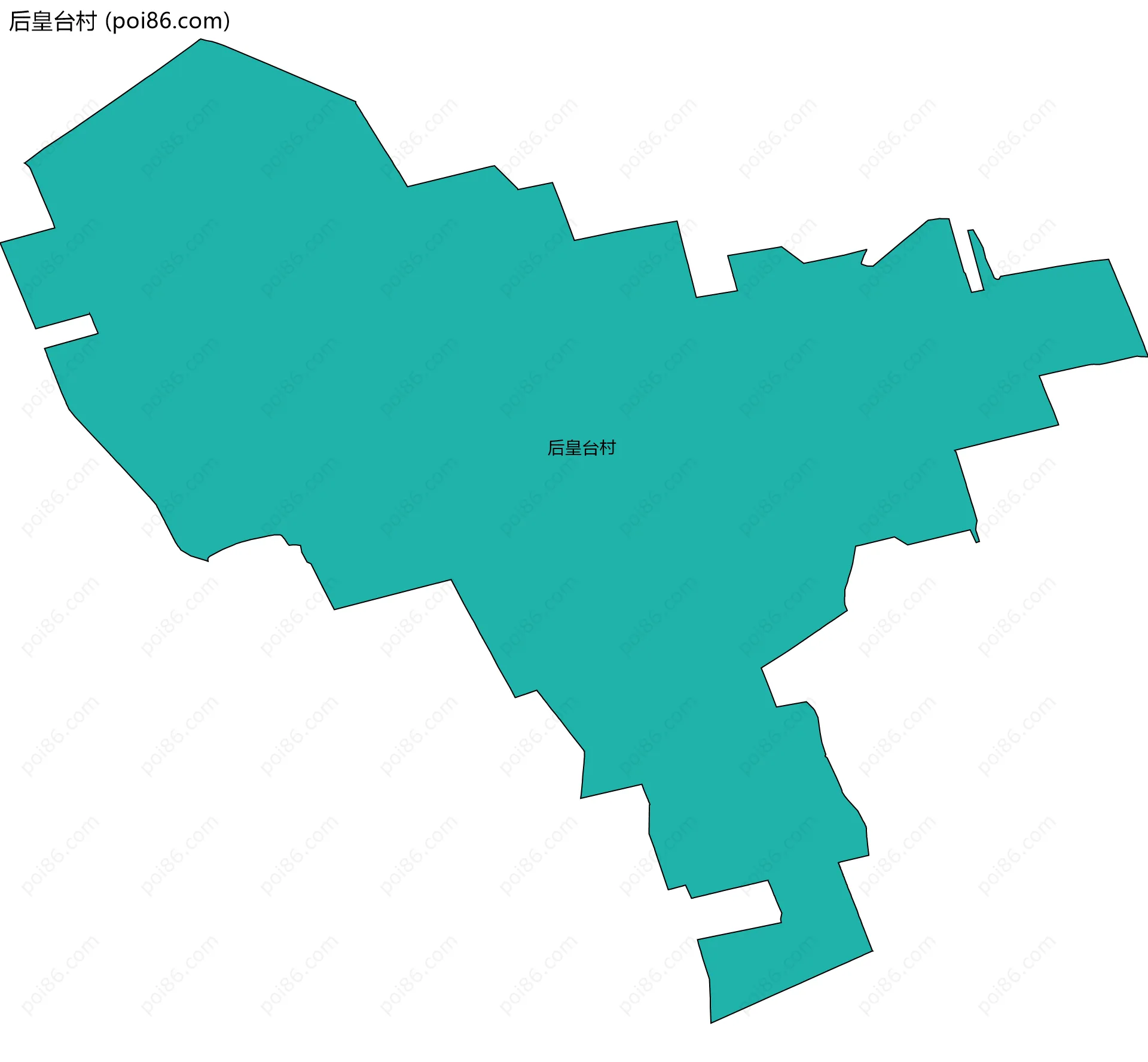 后皇台村边界地图