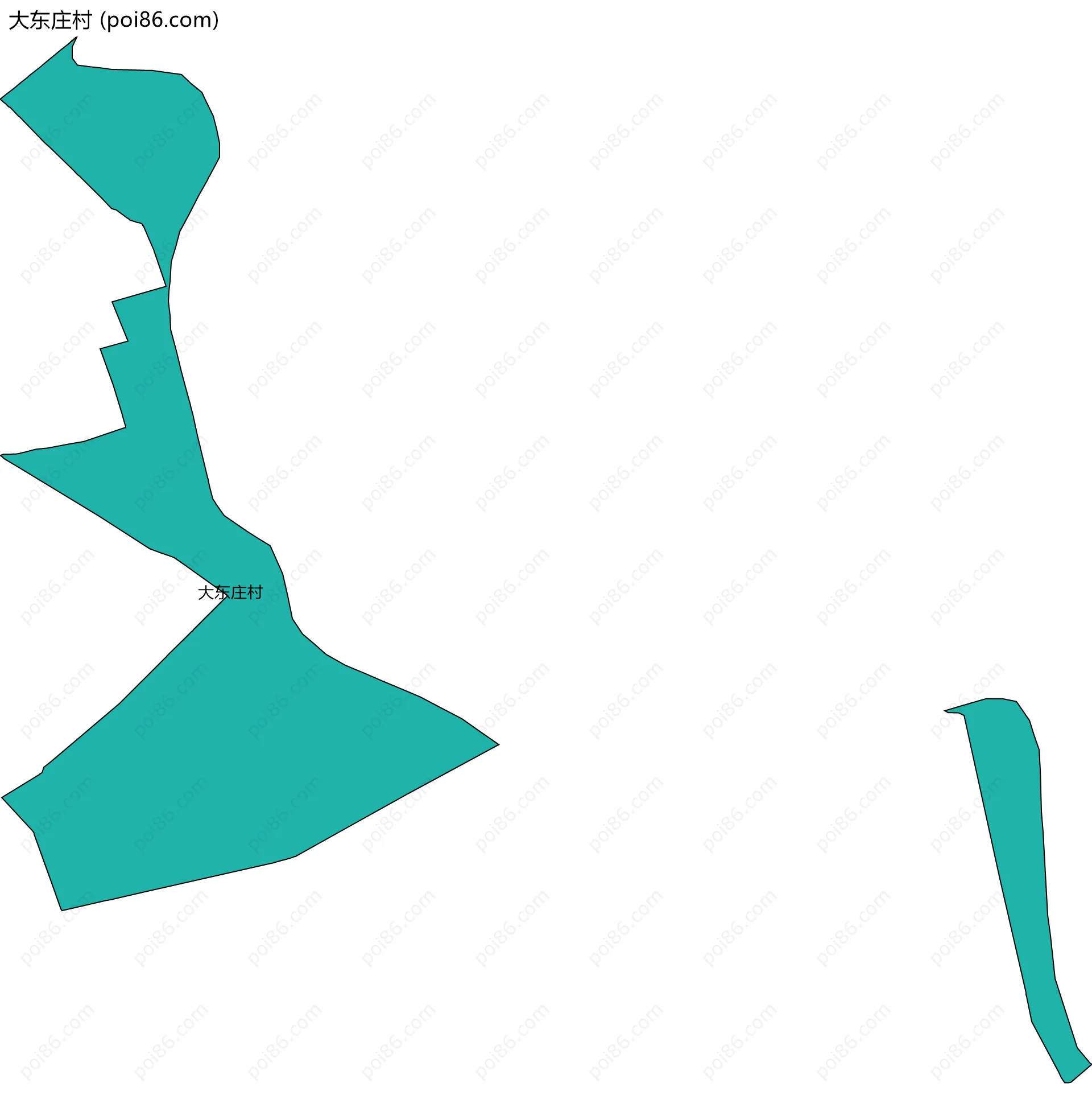 大东庄村边界地图