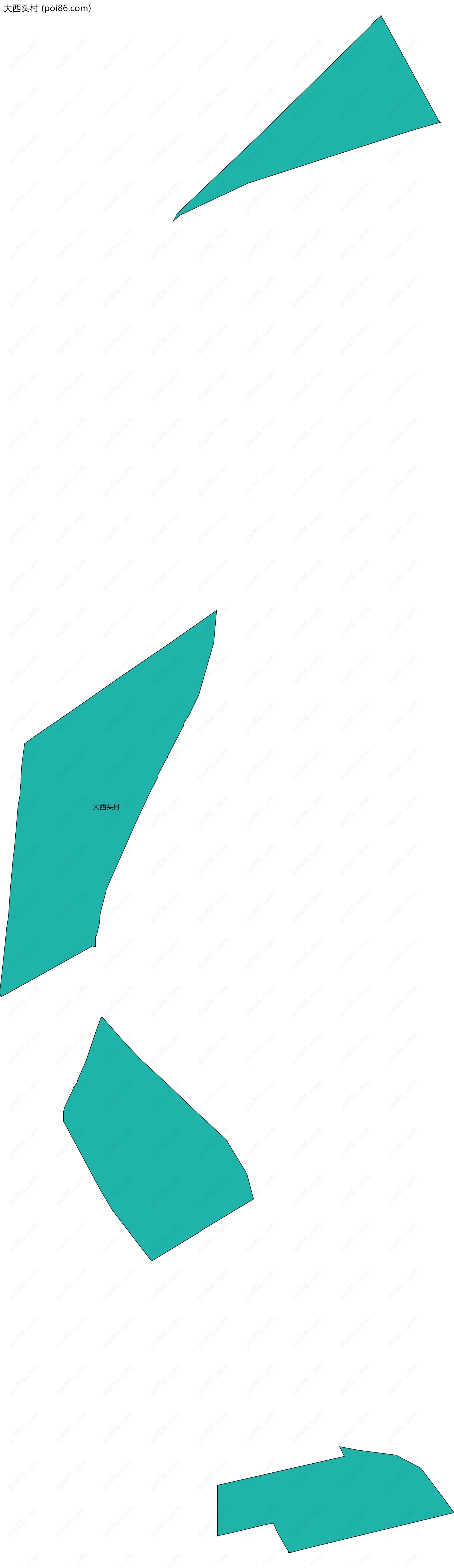 大西头村边界地图