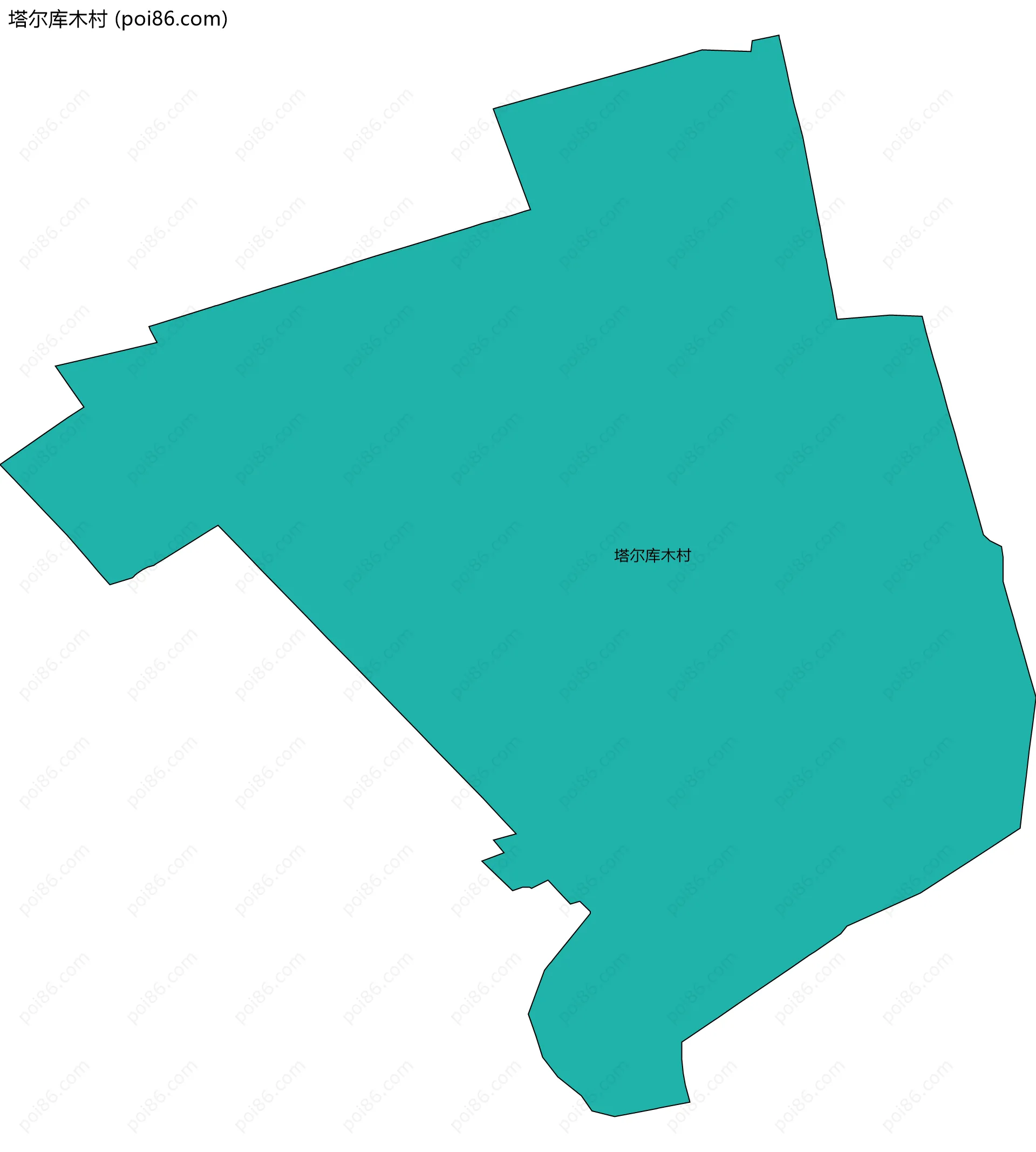 塔尔库木村边界地图