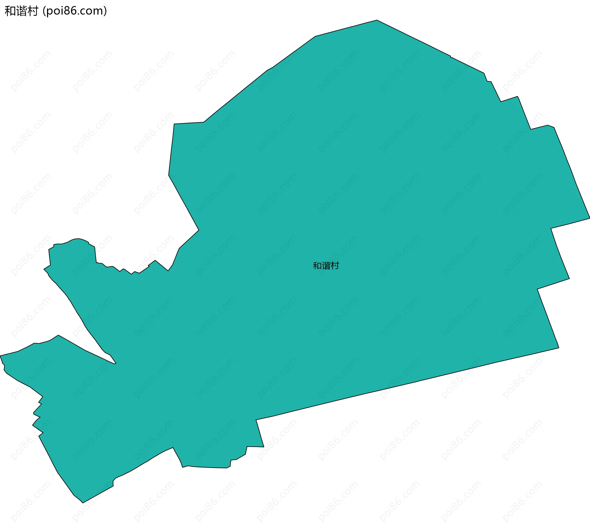 和谐村边界地图