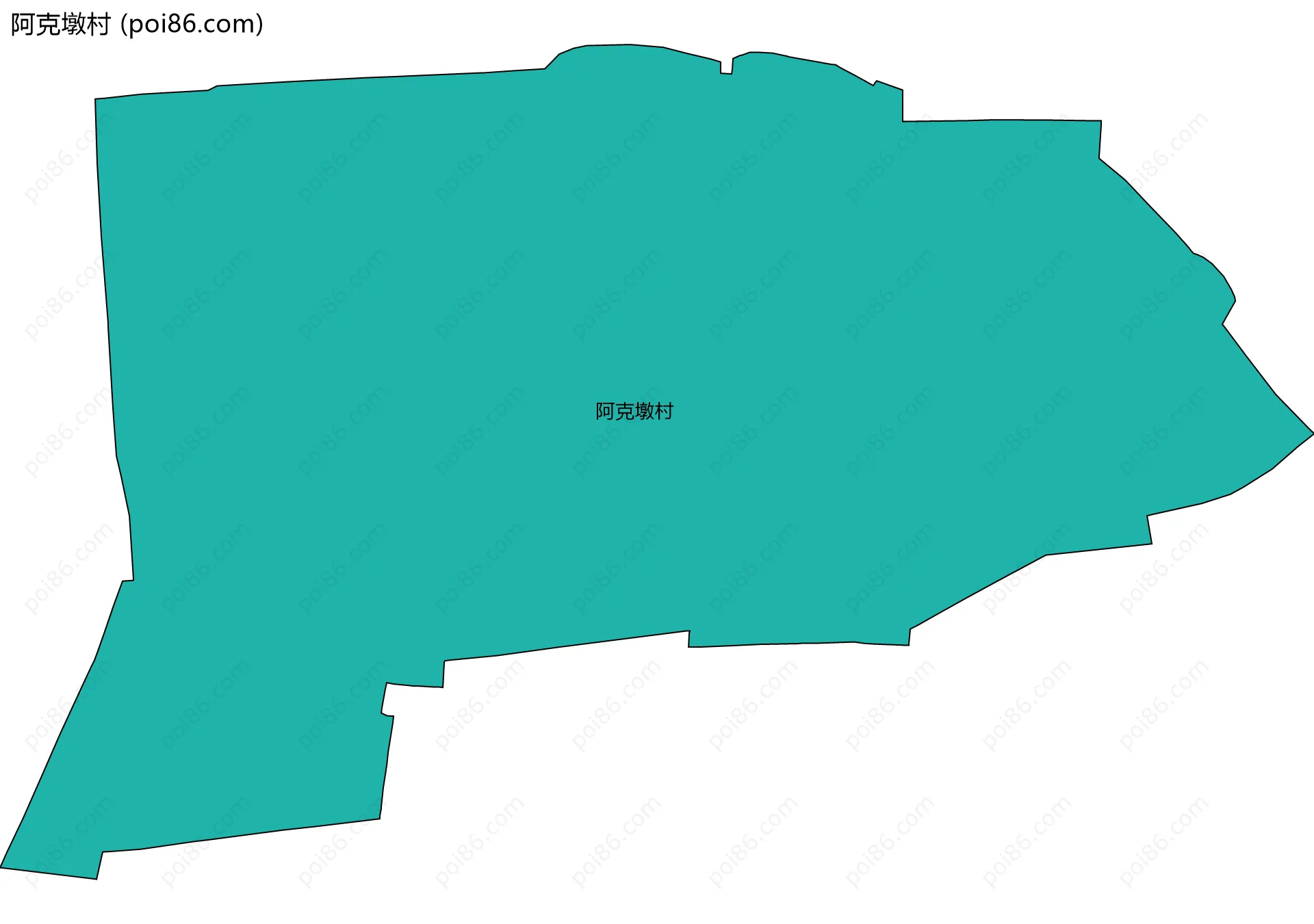 阿克墩村边界地图