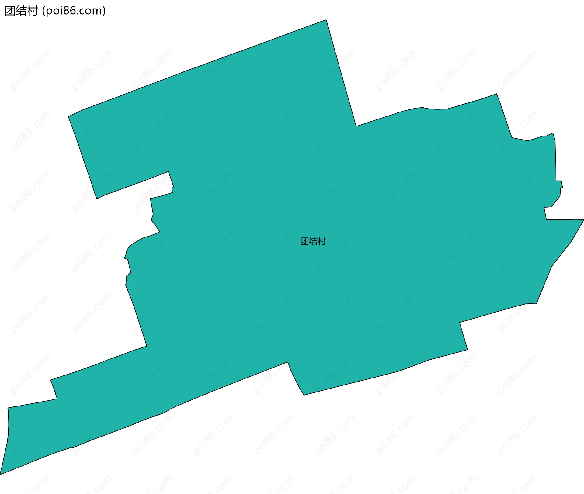 团结村边界地图