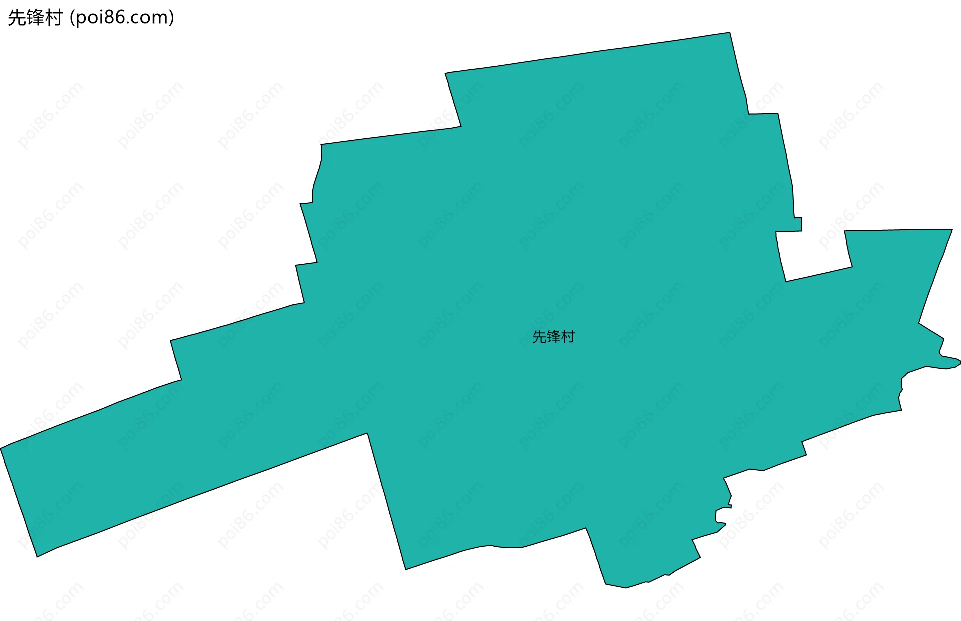 先锋村边界地图