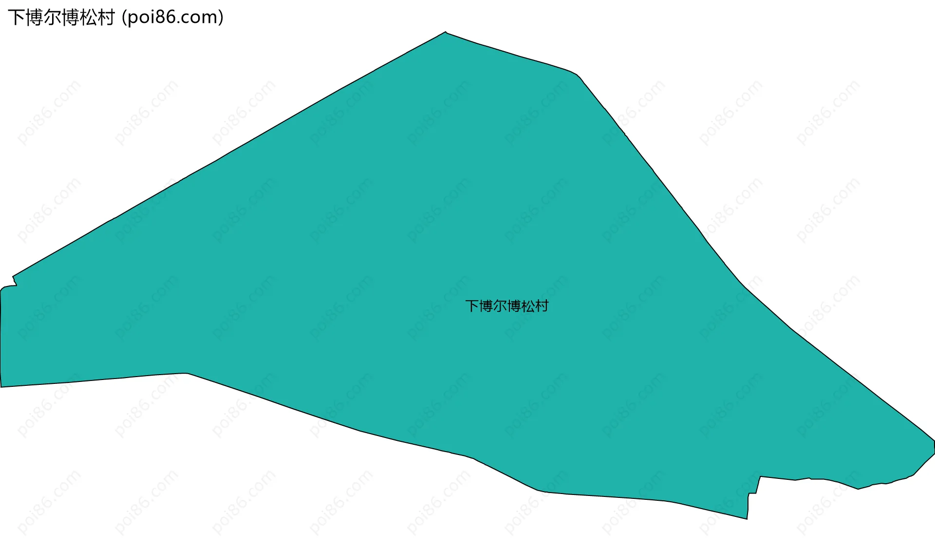 下博尔博松村边界地图