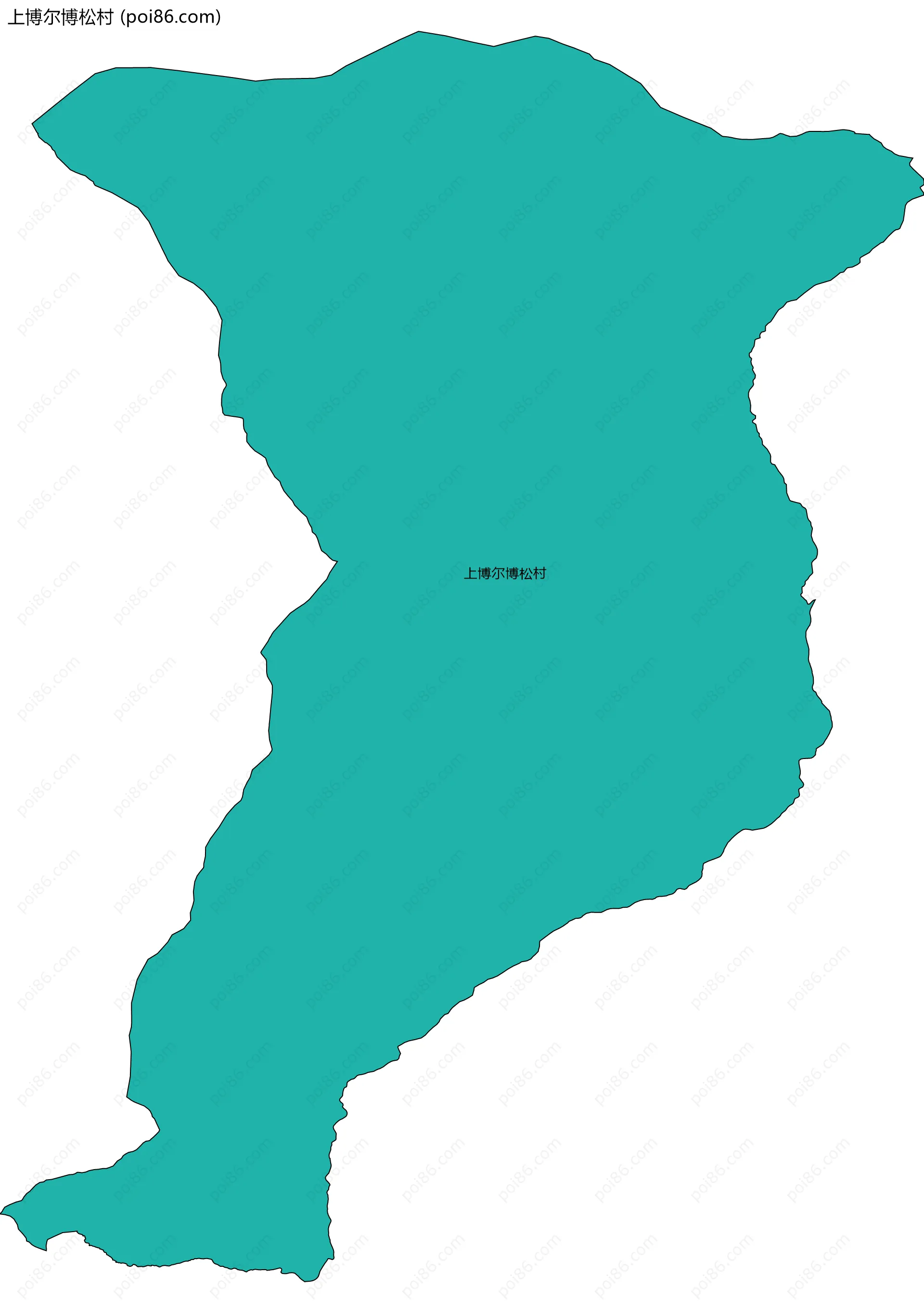 上博尔博松村边界地图