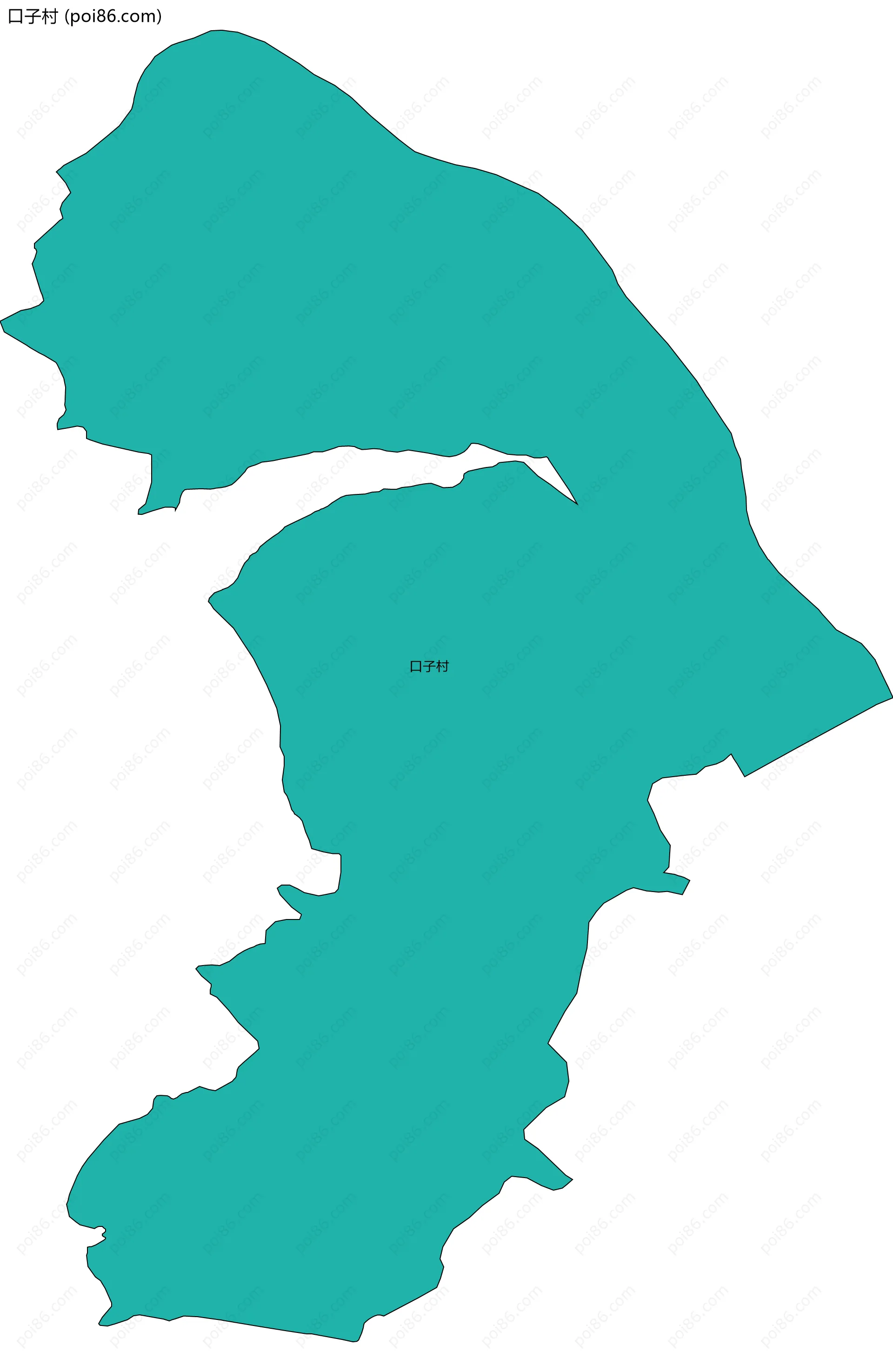 口子村边界地图