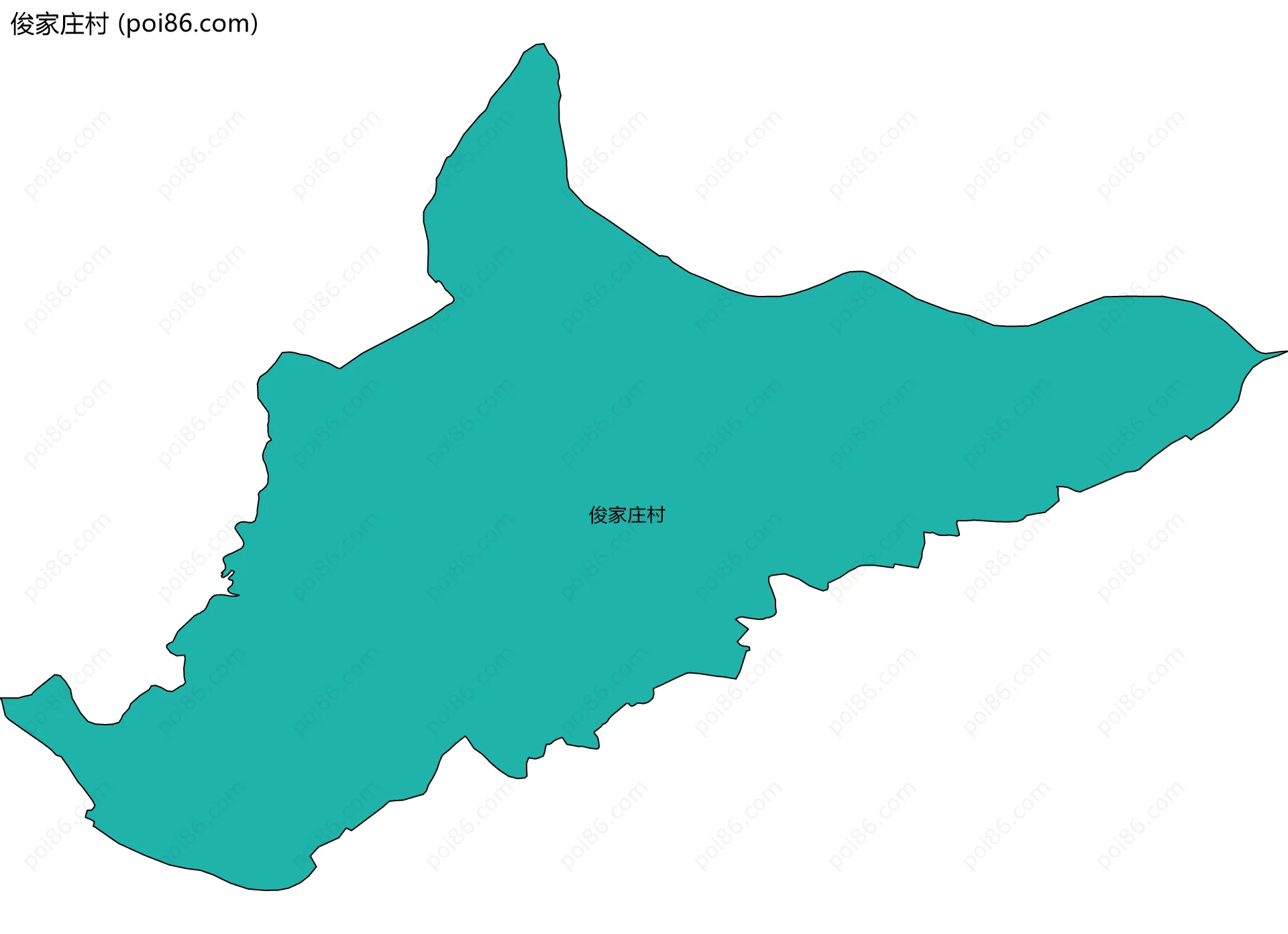 俊家庄村边界地图