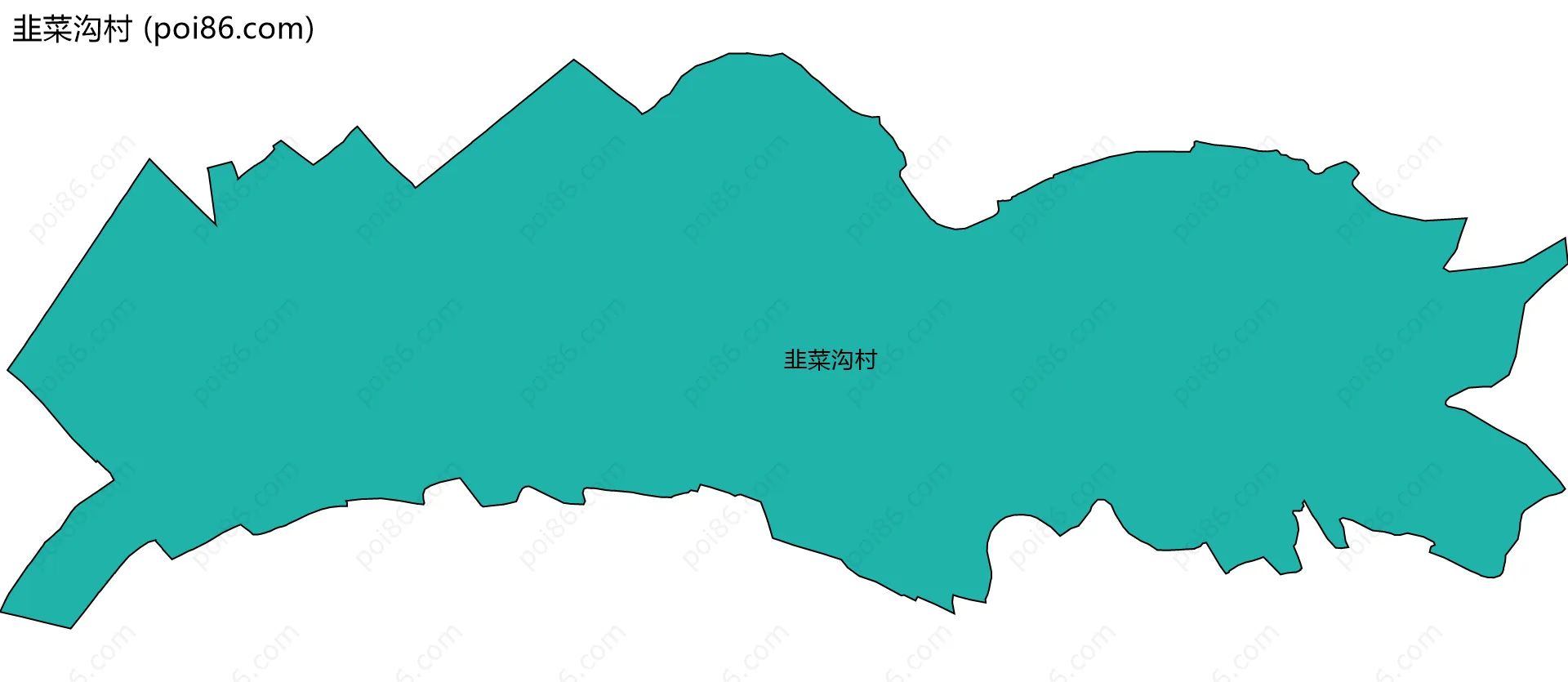 韭菜沟村边界地图
