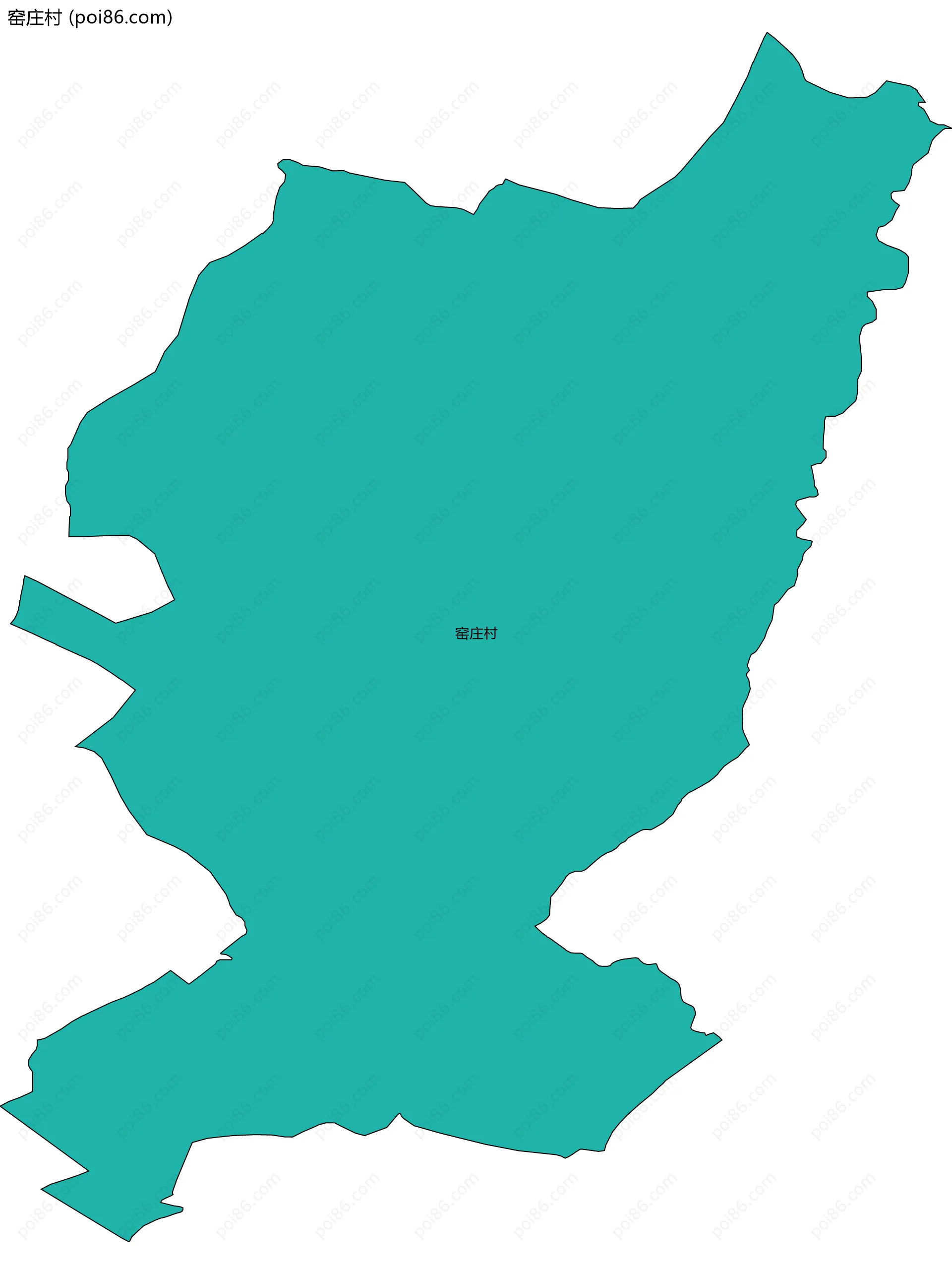 窑庄村边界地图