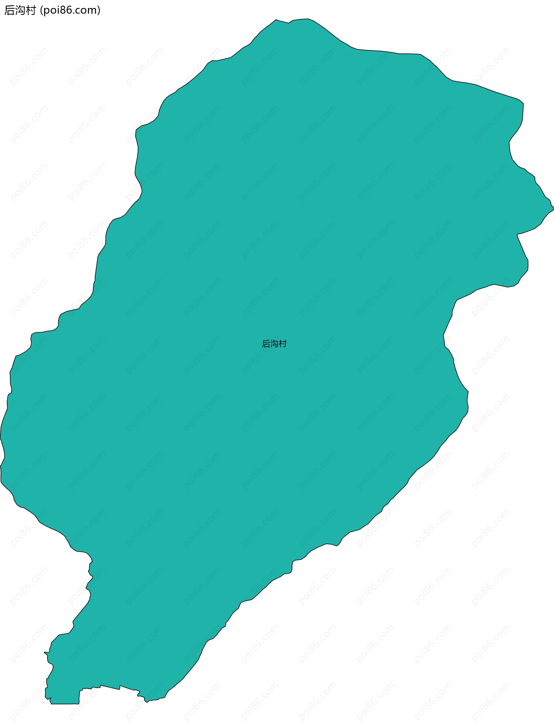 后沟村边界地图