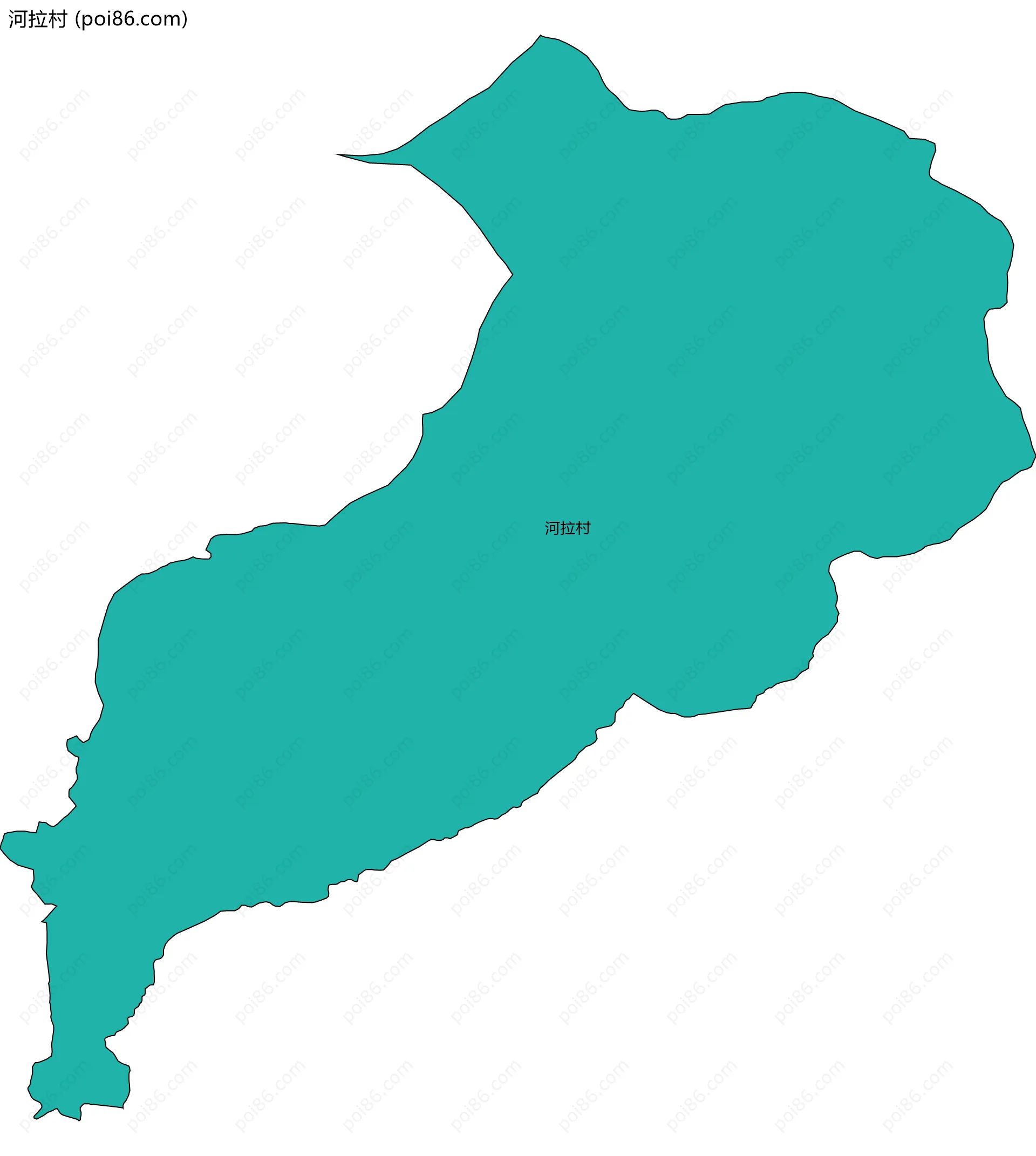 河拉村边界地图