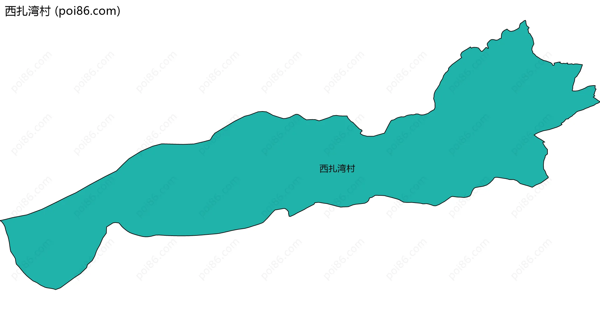 西扎湾村边界地图