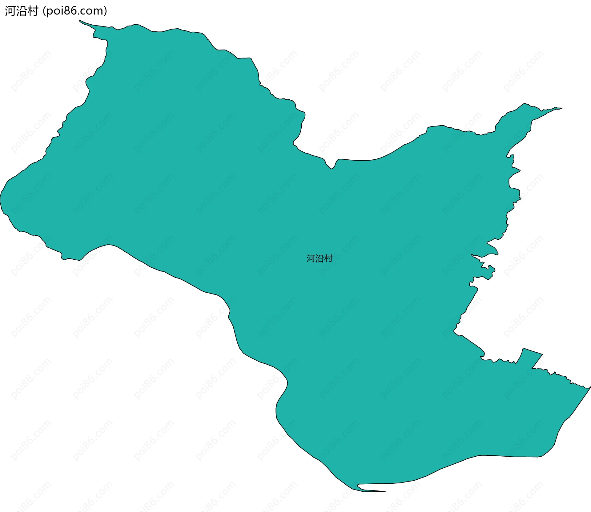 河沿村边界地图