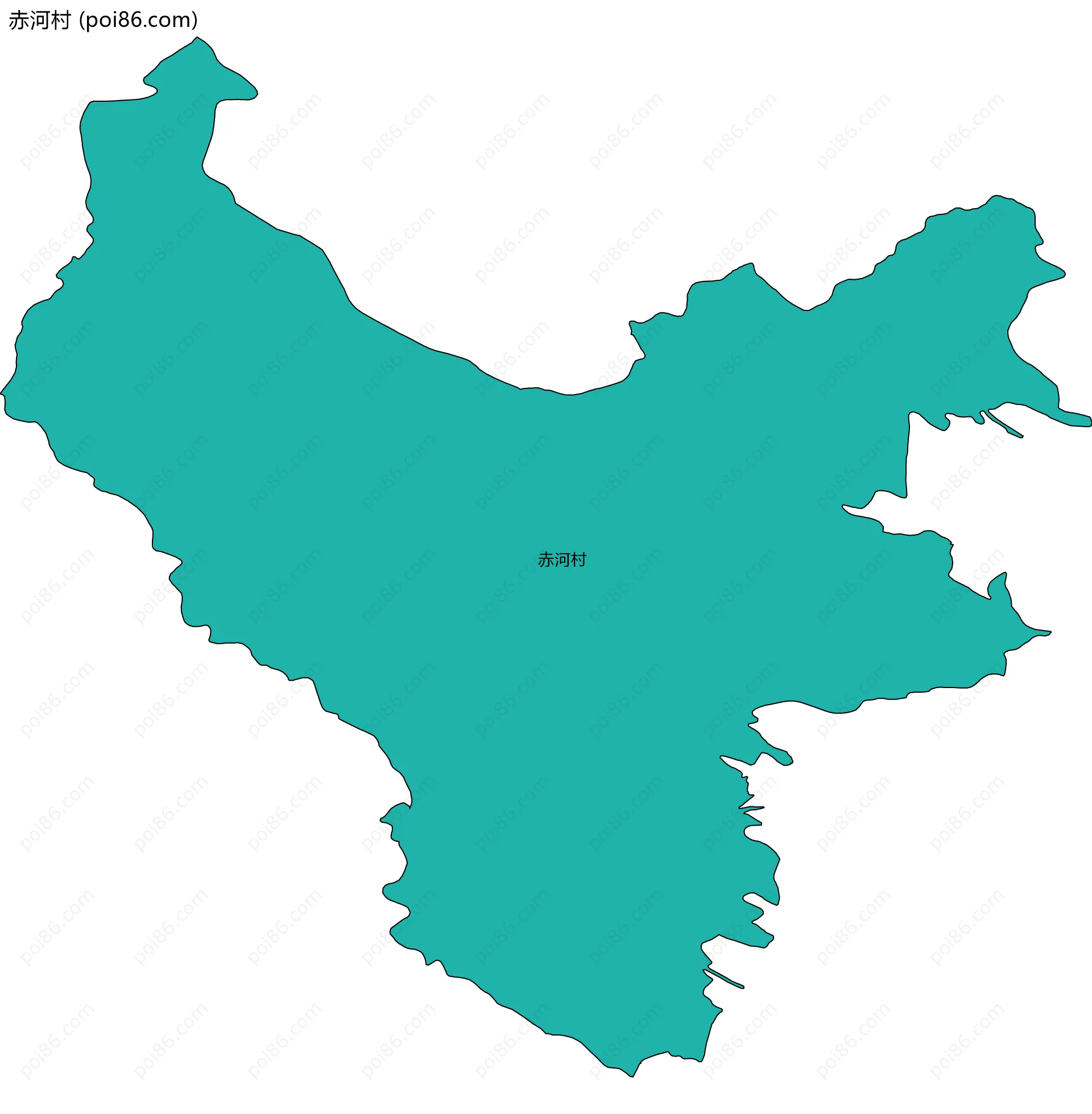 赤河村边界地图