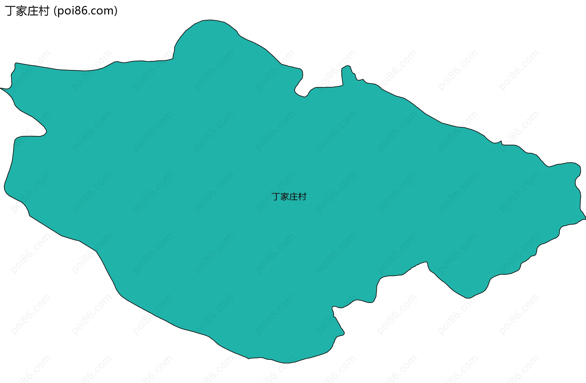 丁家庄村边界地图
