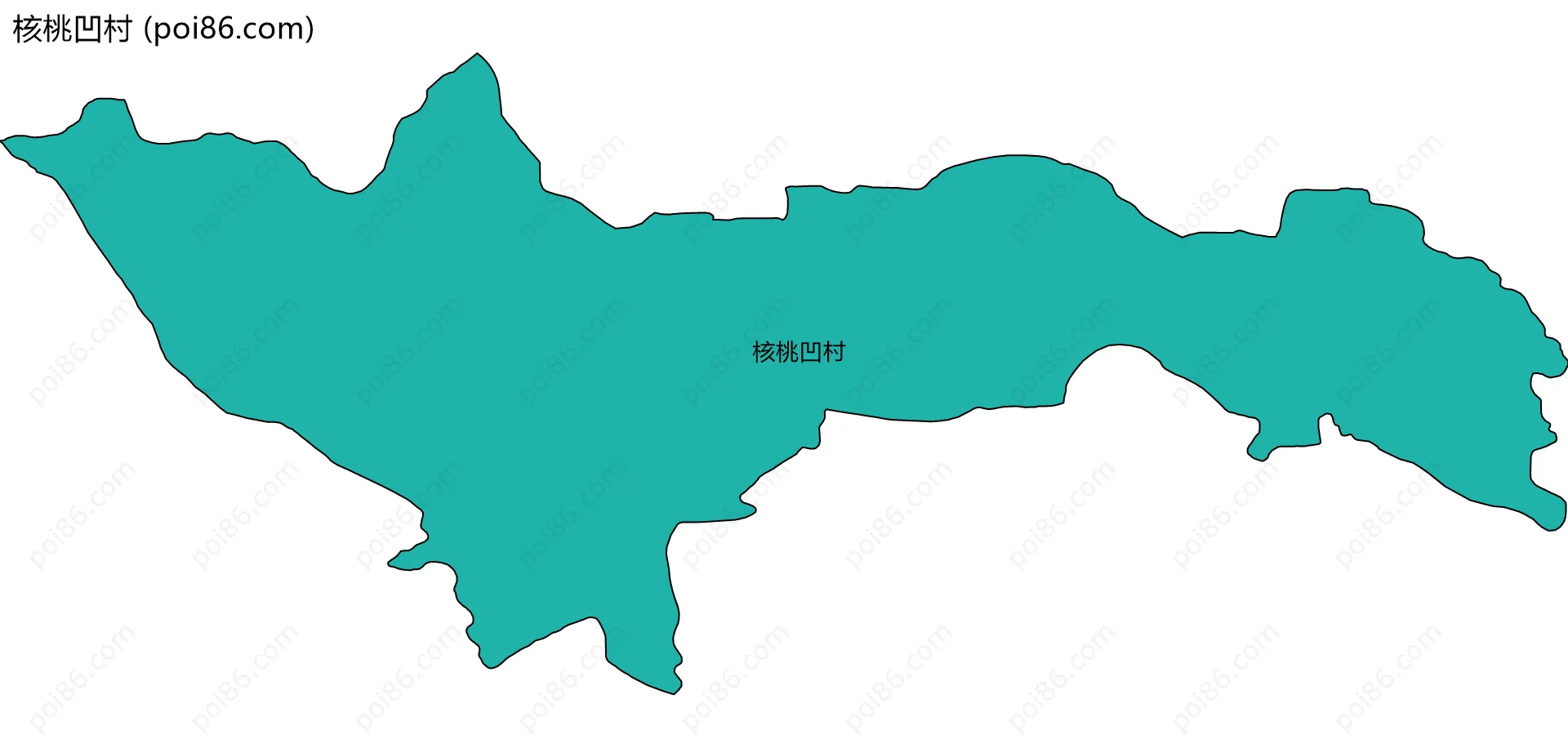 核桃凹村边界地图