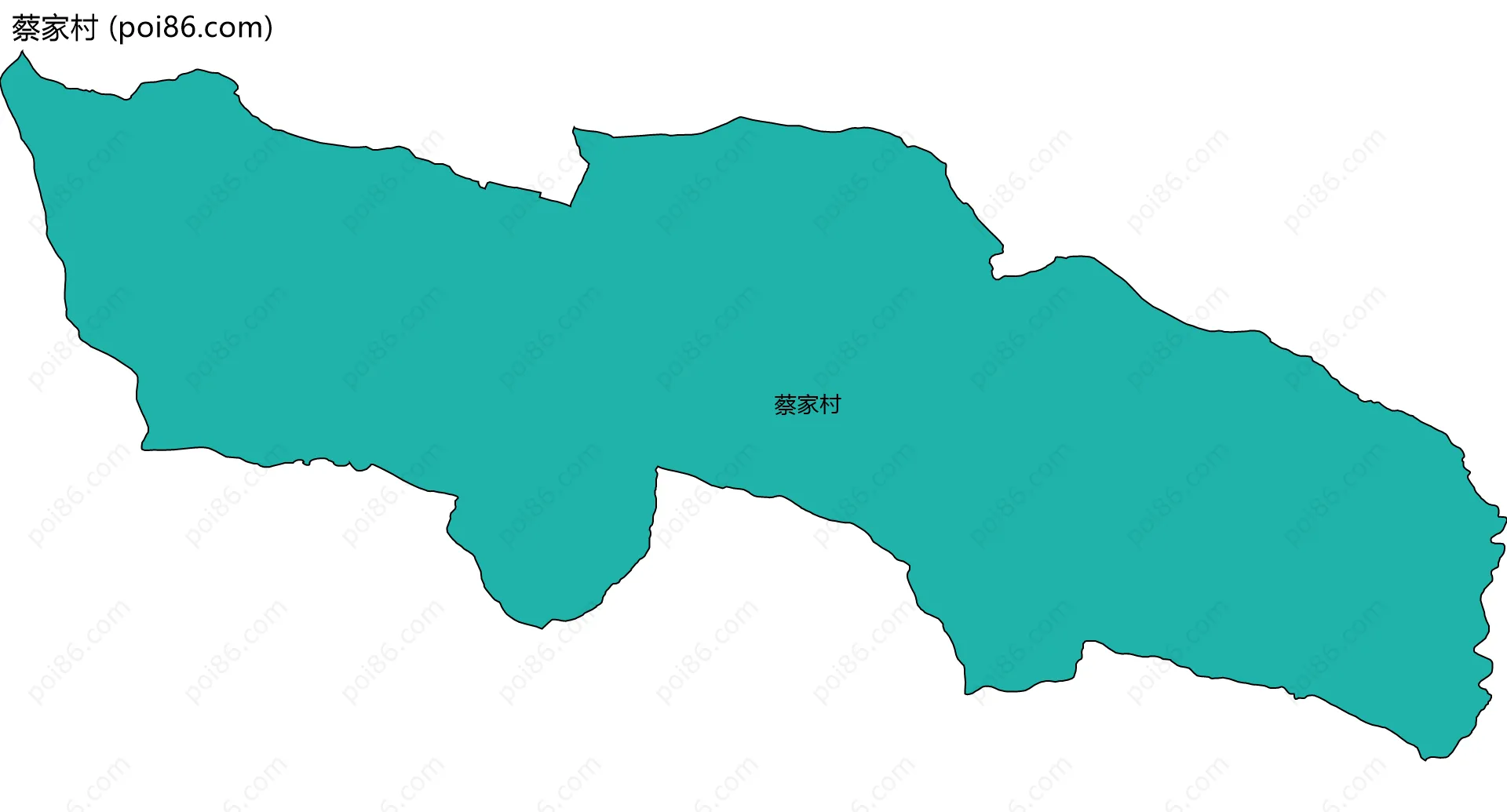 蔡家村边界地图