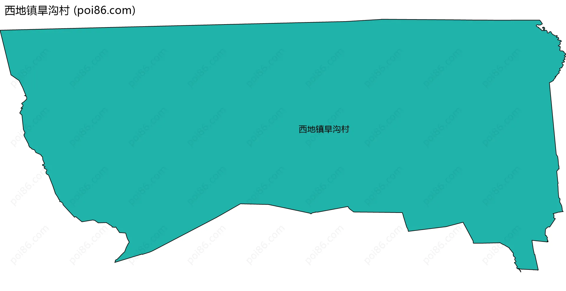 西地镇旱沟村边界地图