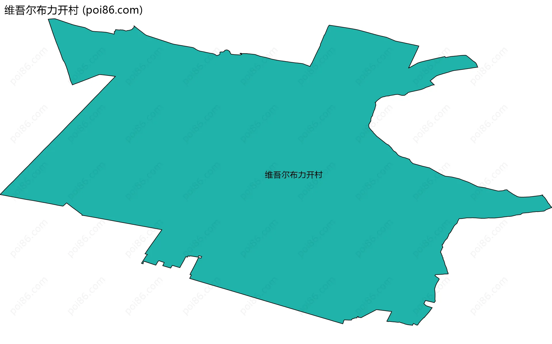 维吾尔布力开村边界地图