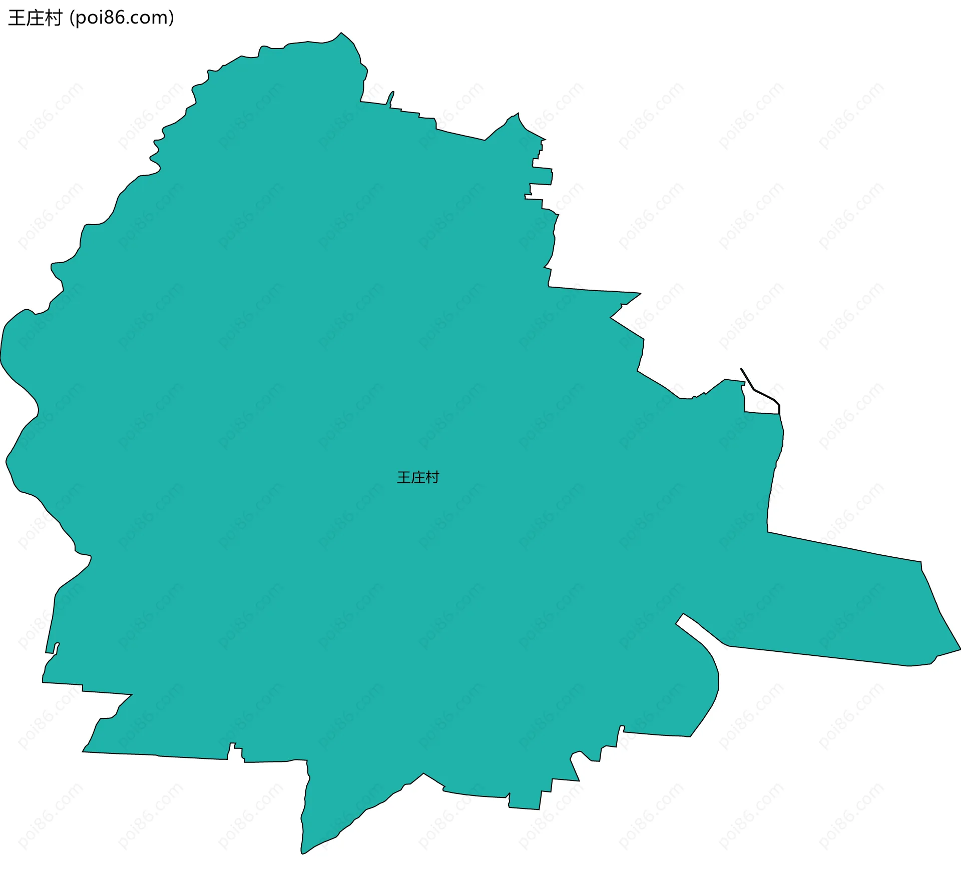 王庄村边界地图